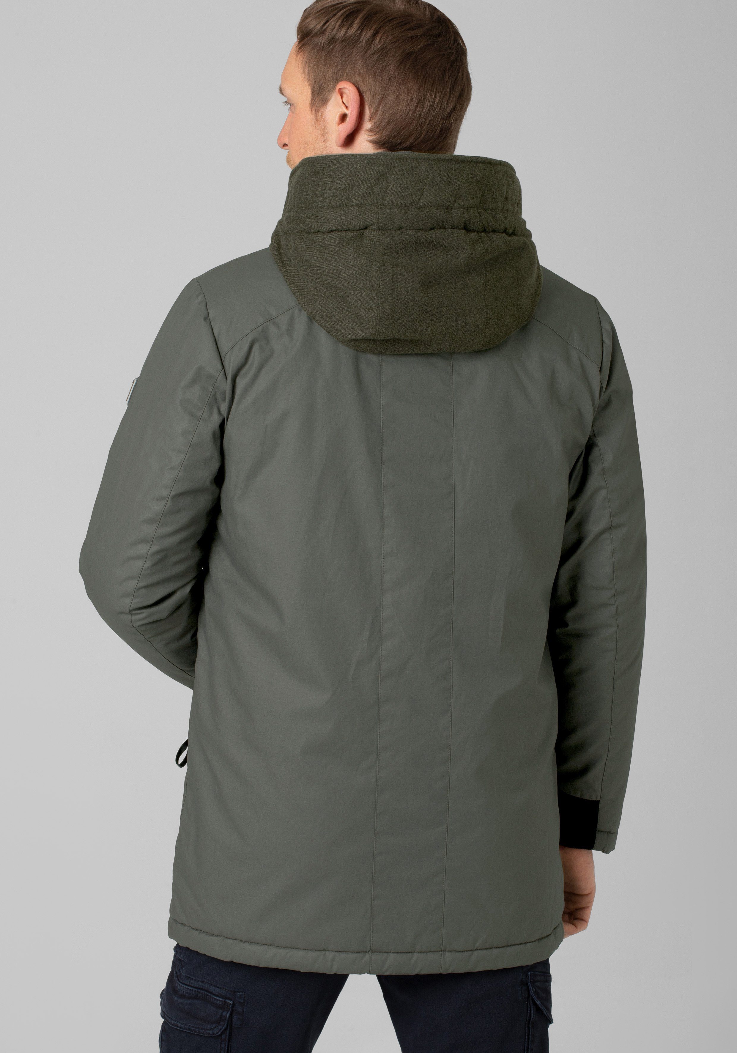 Winterjacke Long Jacket TIMEZONE Hood grün 1 Attachable