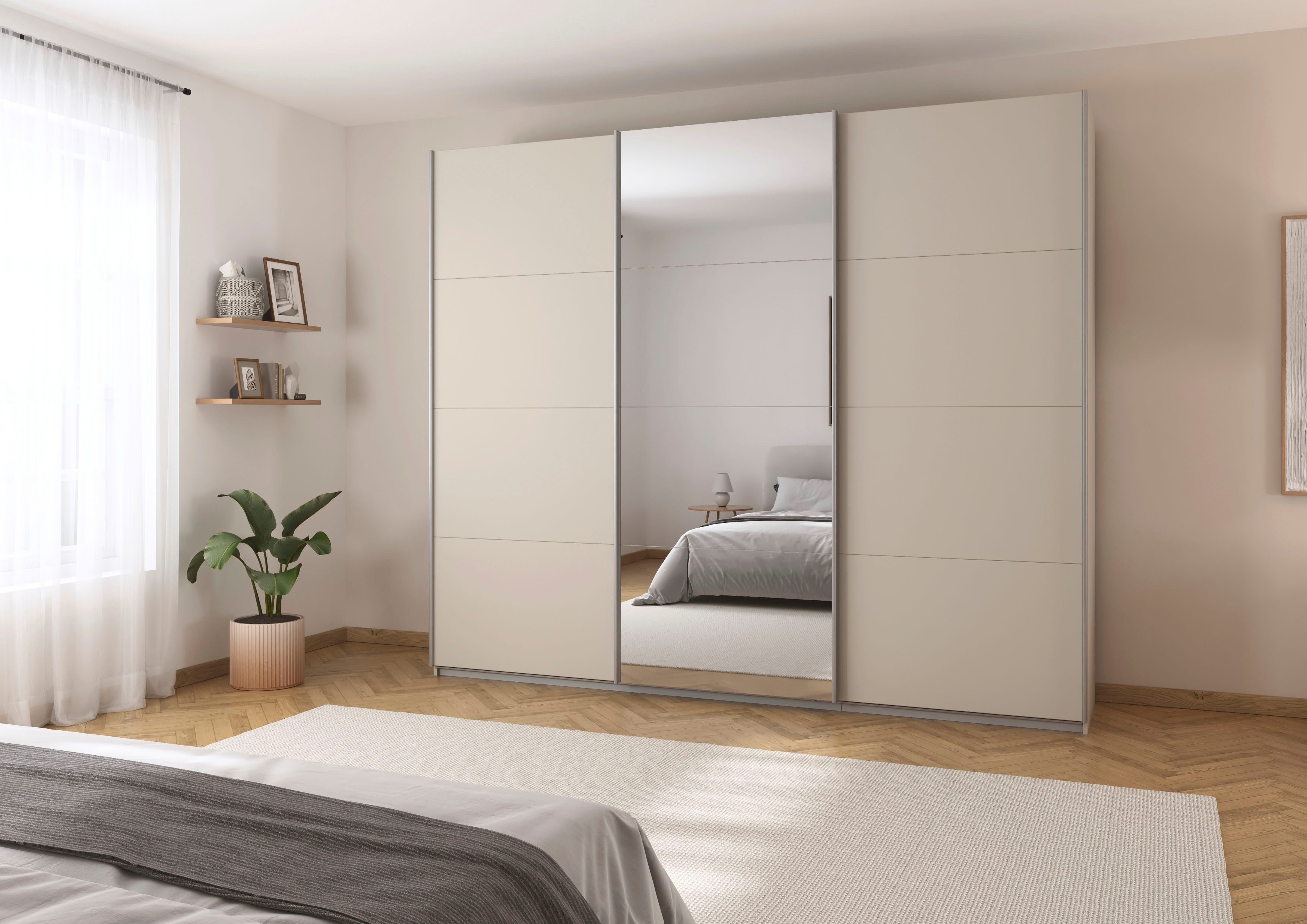 OTTO home Kleiderschrank Mehrzweckschrank Schwebetürenschrank Mietswohnung Schlafzimmer CORTONA (erhältlich in Breite: 136/181/203/226/271/315/360 cm, Höhe: 210 – Bild 2 von 5