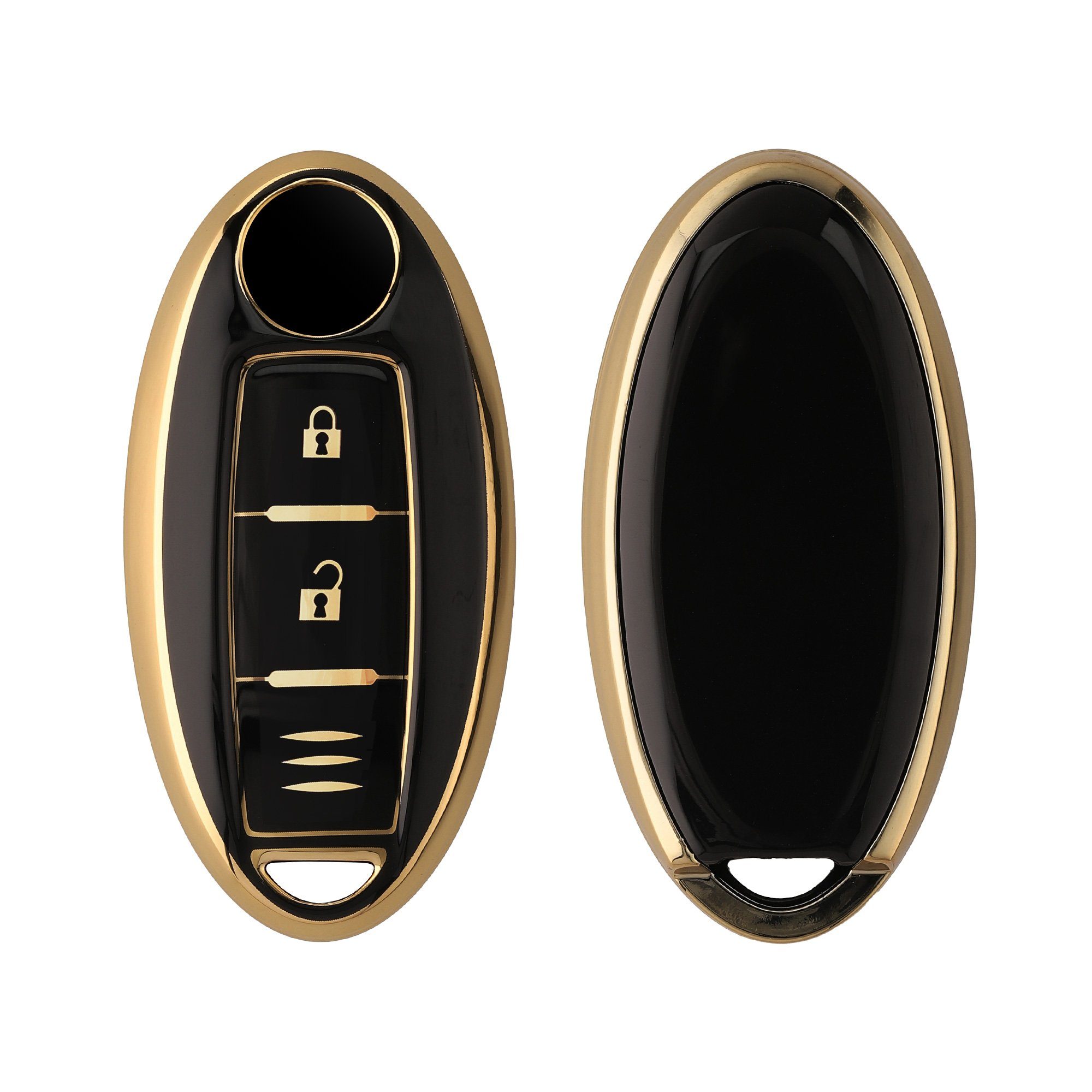kwmobile Schlüsseltasche Autoschlüssel Hülle für Nissan, Schlüsselhülle Silikon Cover