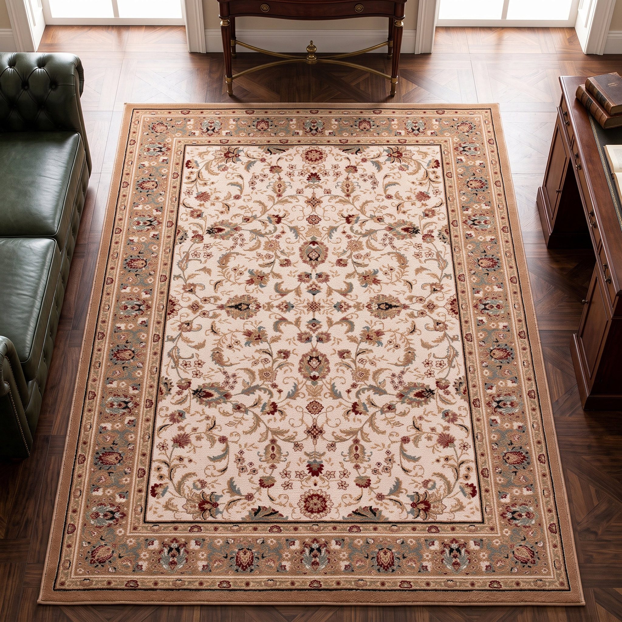 THEKO Wollteppich Dolna - 808, rechteckig, Höhe: 10 mm, Kurzflor, reine Wolle, Orient-Optik