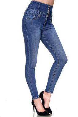 Elara High-waist-Jeans Elara Damen stretch Jeans Skinny High Waist (1-tlg)