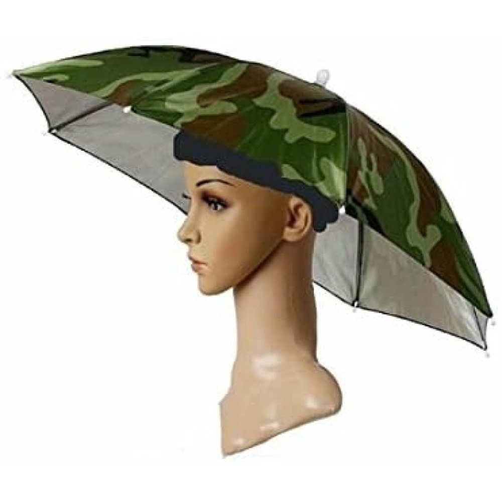 Jormftte Stockschraube Faltbarer Regenschirm Hut Sonnenschirm