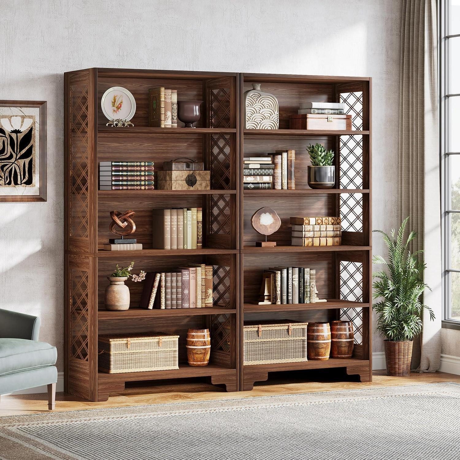 LuxusKollektion Bücherregal 6-Tier Bücherregal 180cm Vintage