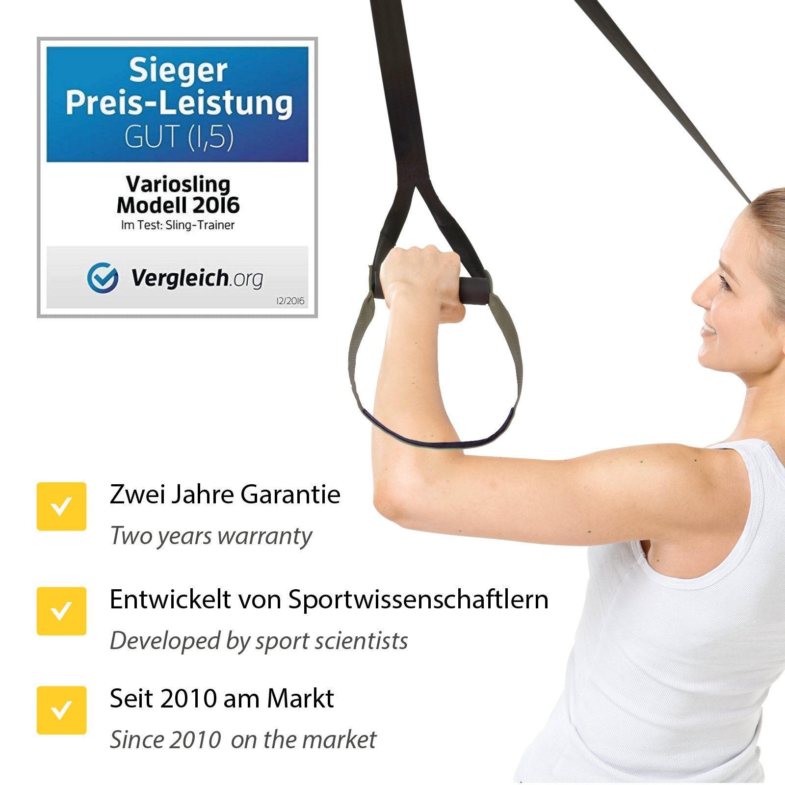 Variosling Schlingentrainer Variosling Schlingentrainer Sling Trainer Ganzkörpertrainer, Sling Trainer Video, Poster, Anleitung und Trainingsplan