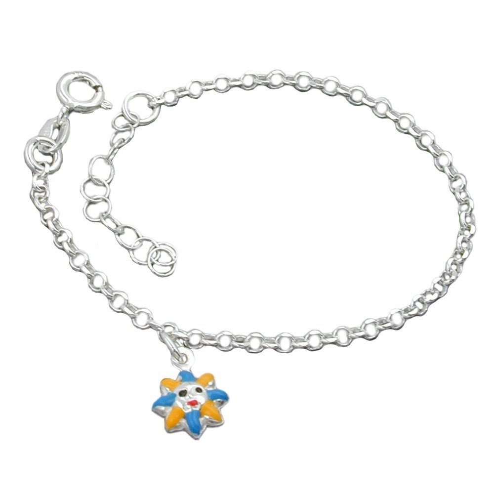 Erario D'Or Silberarmband Kinder 14 Silber 925 cm Sonne Armband Erbskette
