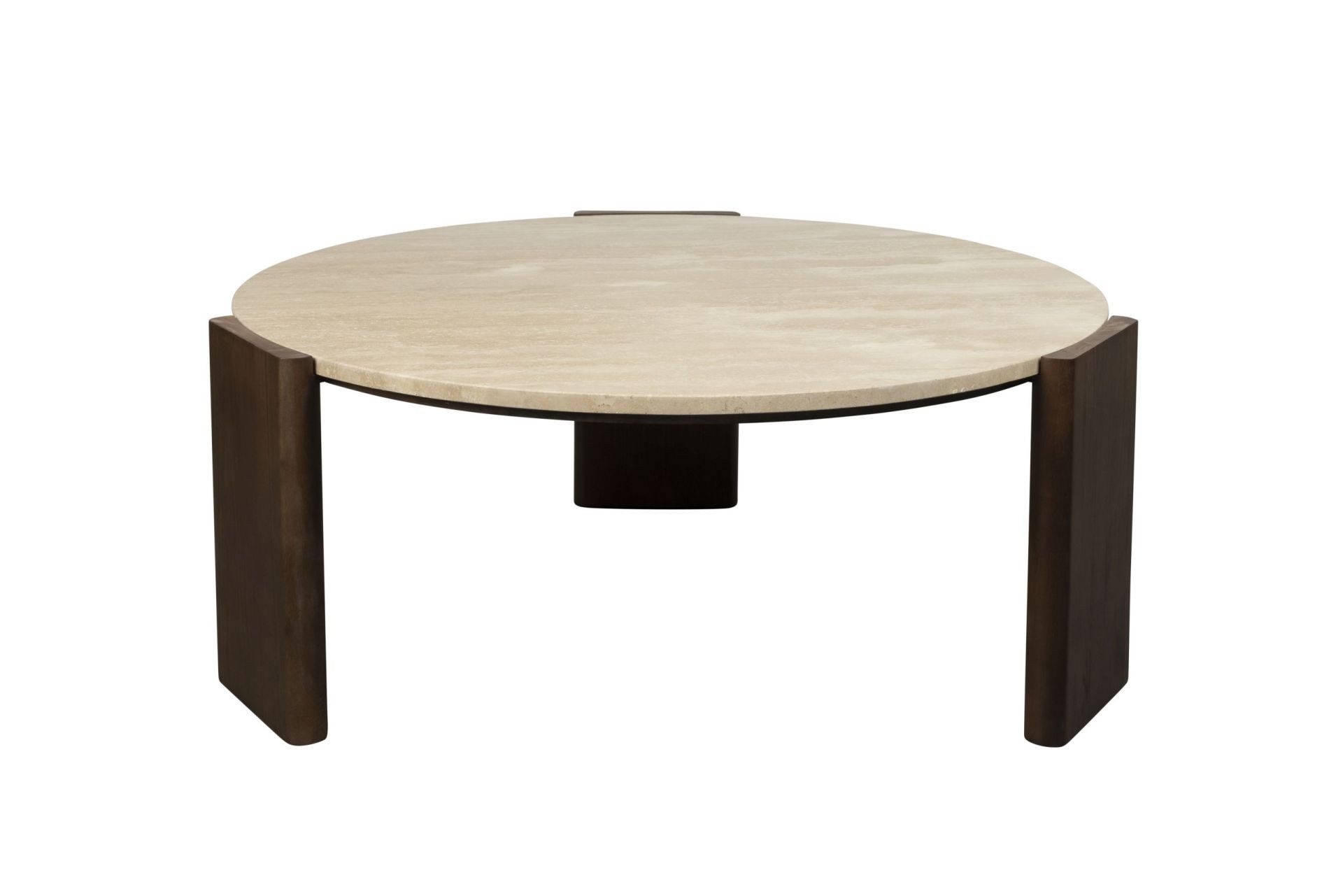 Dutchbone Couchtisch Retro Beistelltisch Valcour Travertin Holz
