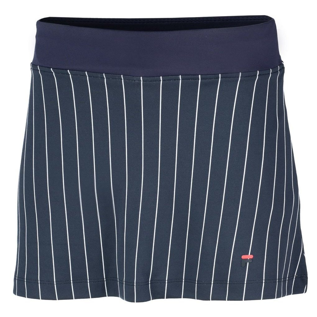 Tennisrock Anna (100% Polyester) navyblau/weiss Damen