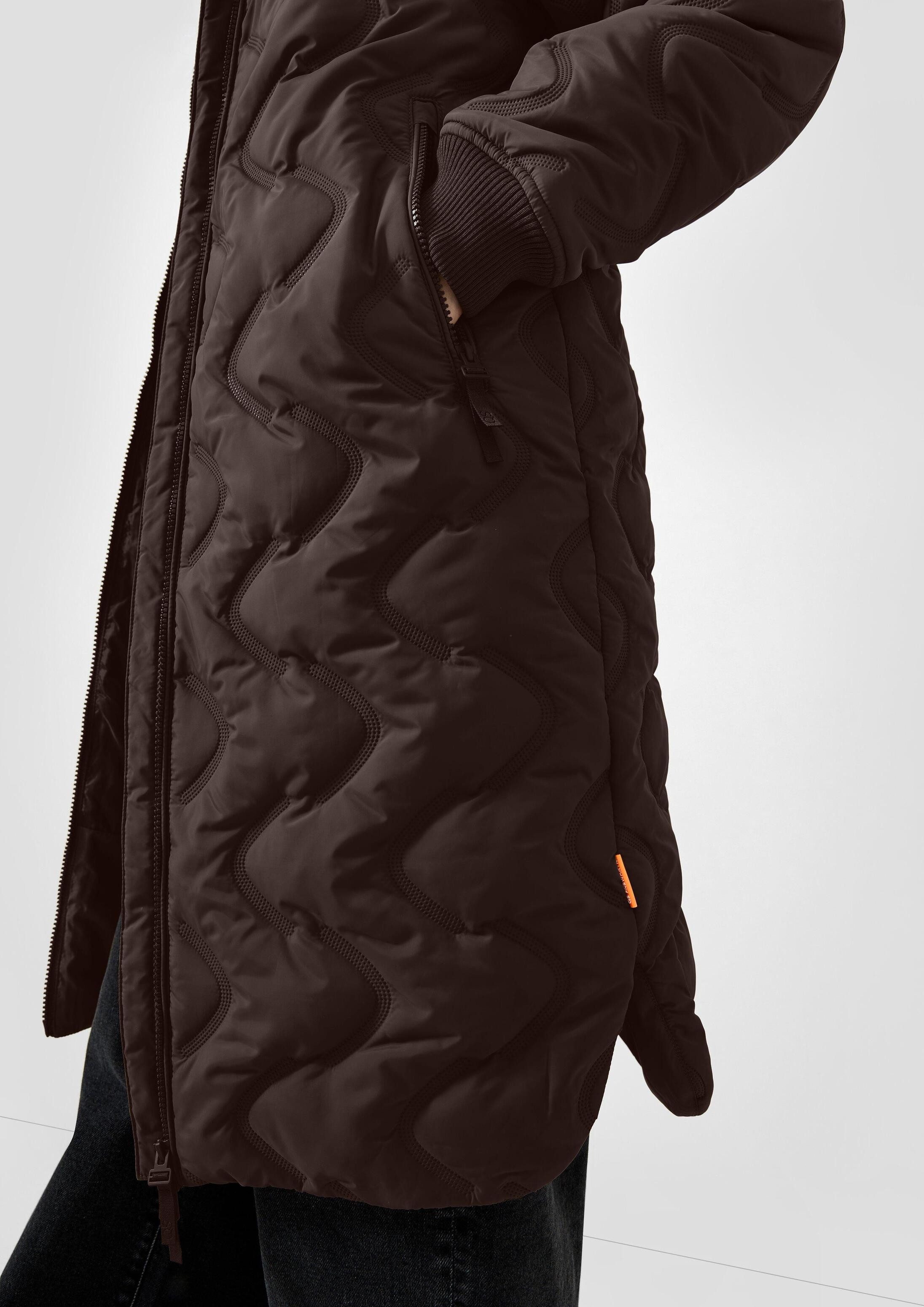 QS Wintermantel Outdoor-Mantel Wattierter Mantel mit geprägtem Muster – Bild 4 von 5