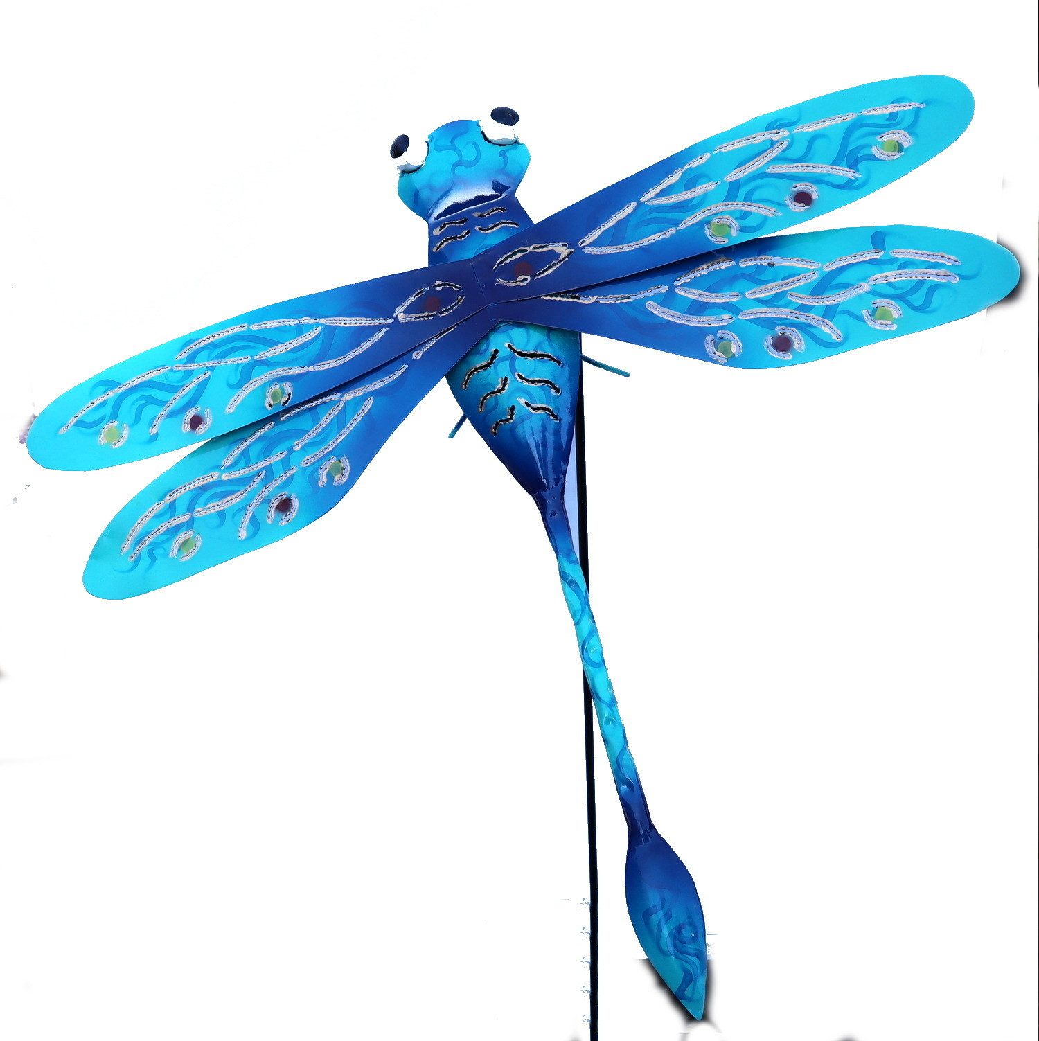 Kaufhaus le petit Gartenstecker Libelle Metall Garten Deko Stecker Stab Figur Skulptur Schmetterling Tierfigur Metallfigur Dekofigur Dekoskulptur Dekoobjekt