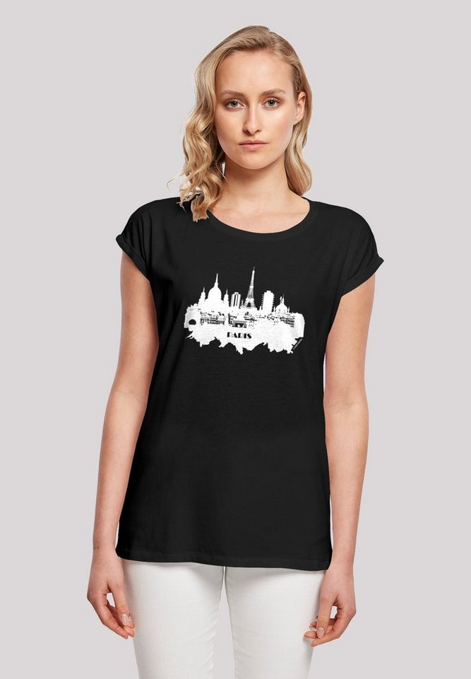 F4NT4STIC T-Shirt PARIS SKYLINE SHORT SLEEVE TEE Print