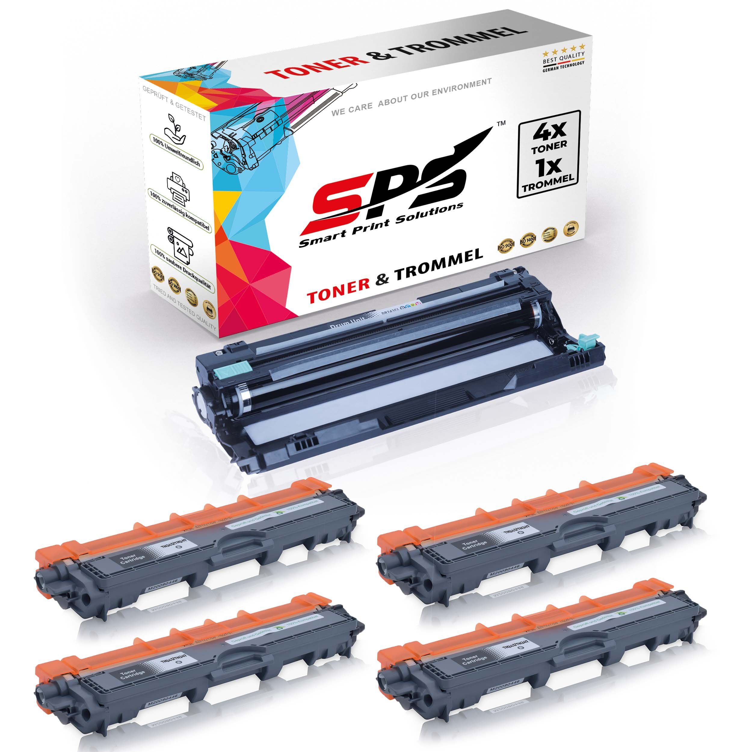 SPS Tonerkartusche Kompatibel für Brother MFC-L3750CDW DR-243CL TN-24, (5er Pack)