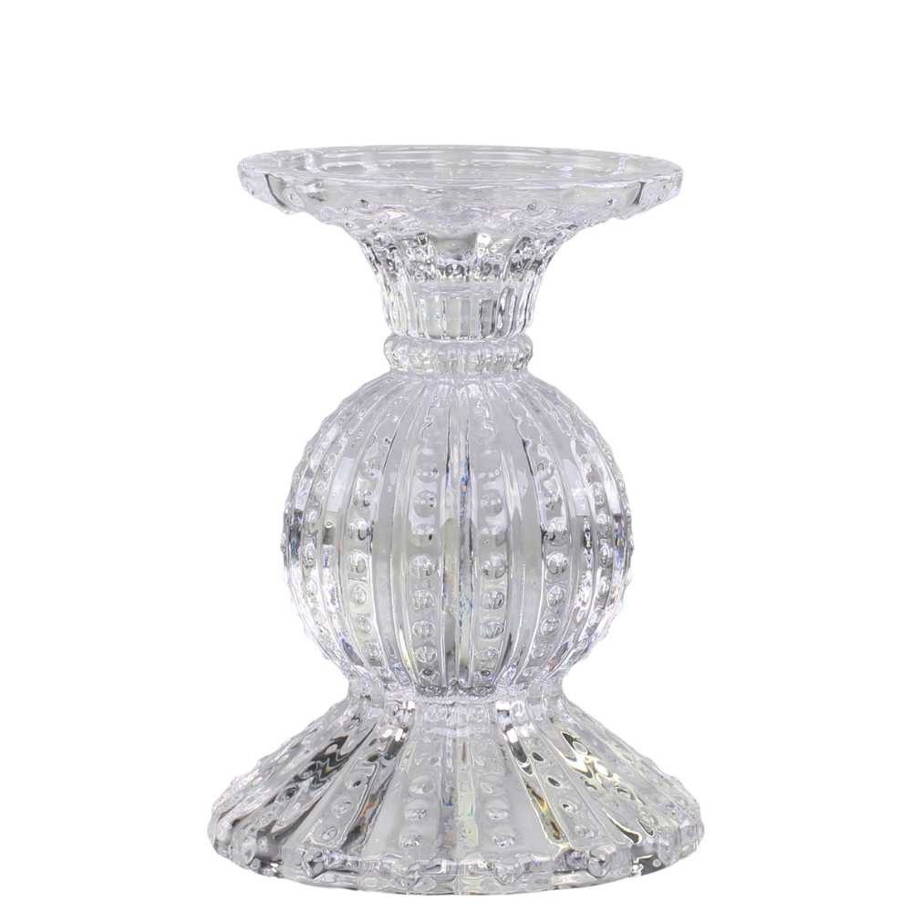 Chic Antique Kerzenhalter Chic Antique Kerzenhalter mit Perlkante Glas Klar 14x10 cm