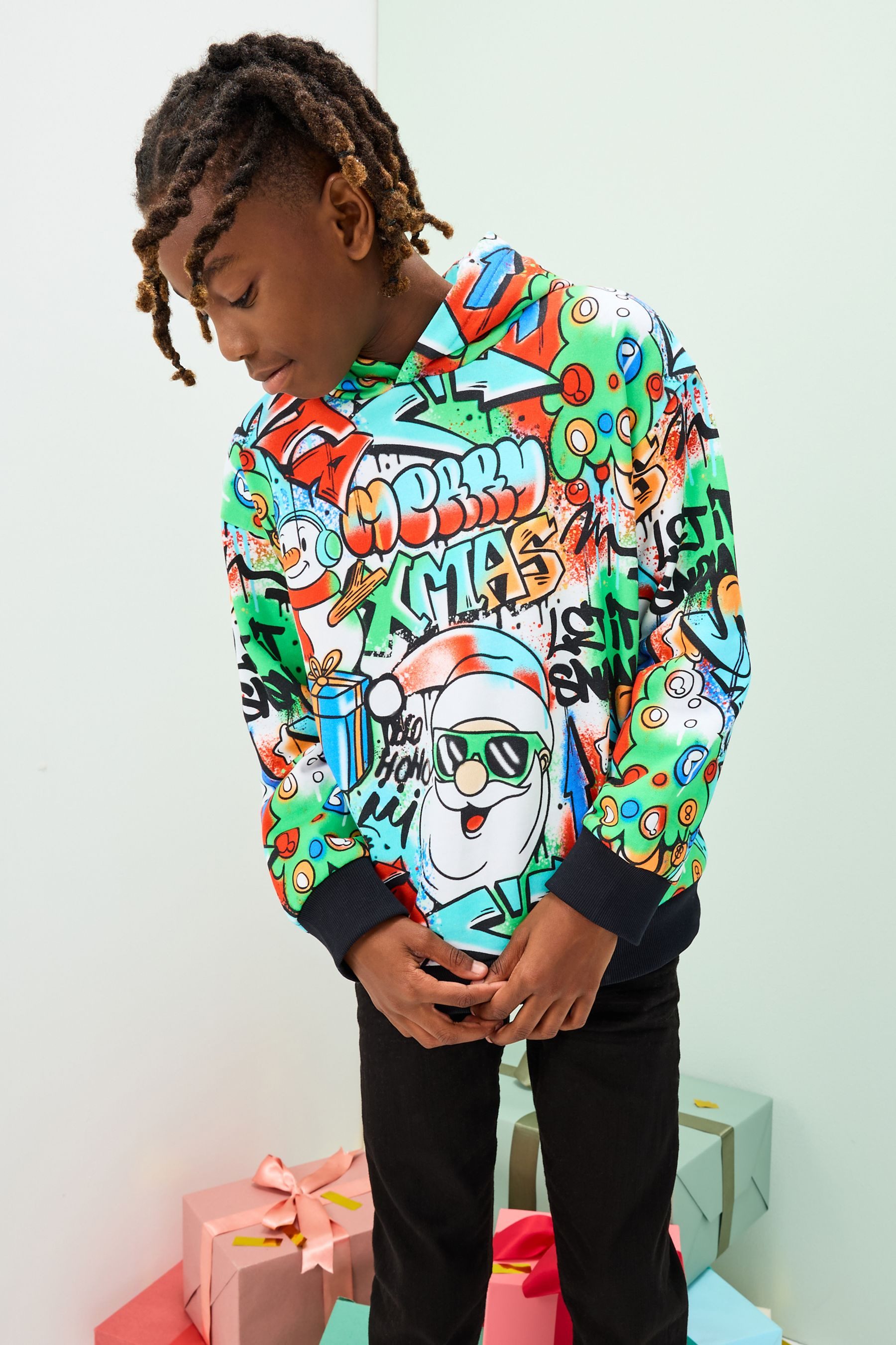 Next Kapuzenpullover Weihnachtliches Kapuzensweatshirt (1-tlg)