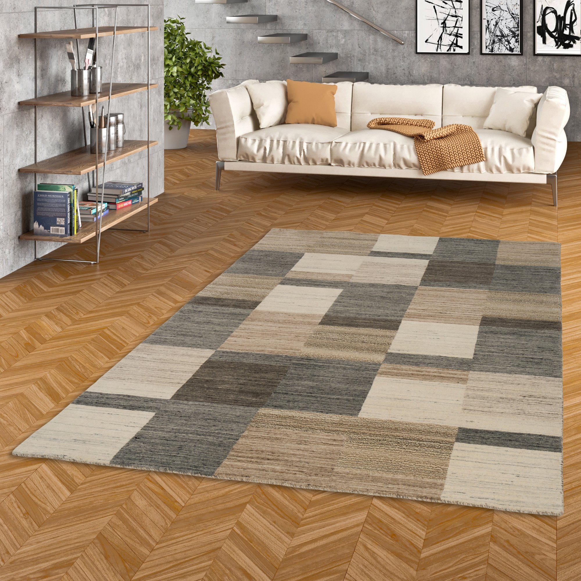 Pergamon Wollteppich Natur Wolle Teppich Gabbeh günstig online kaufen