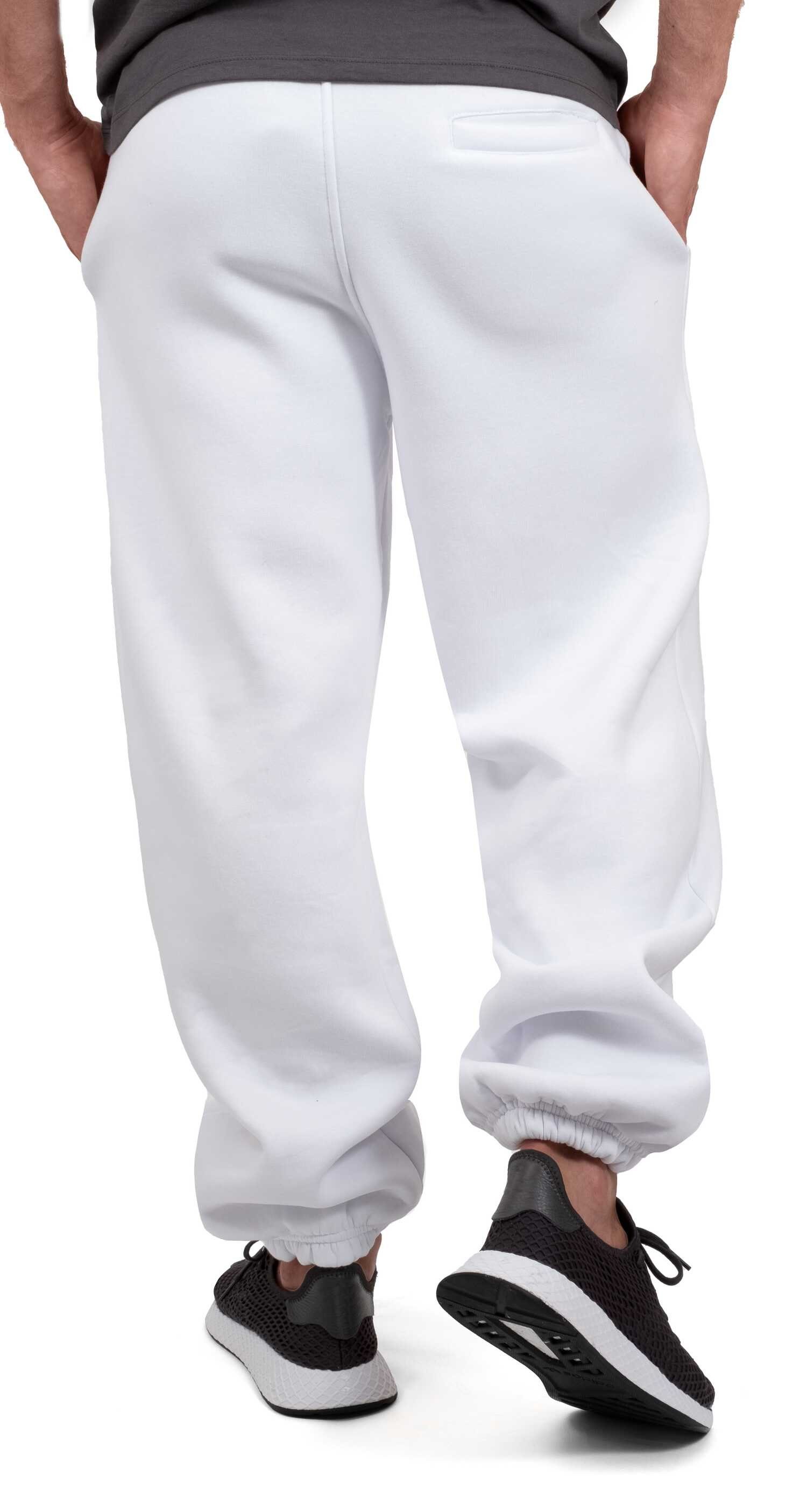 Weiß Jogginghose BACKSPIN Basic Sportswear