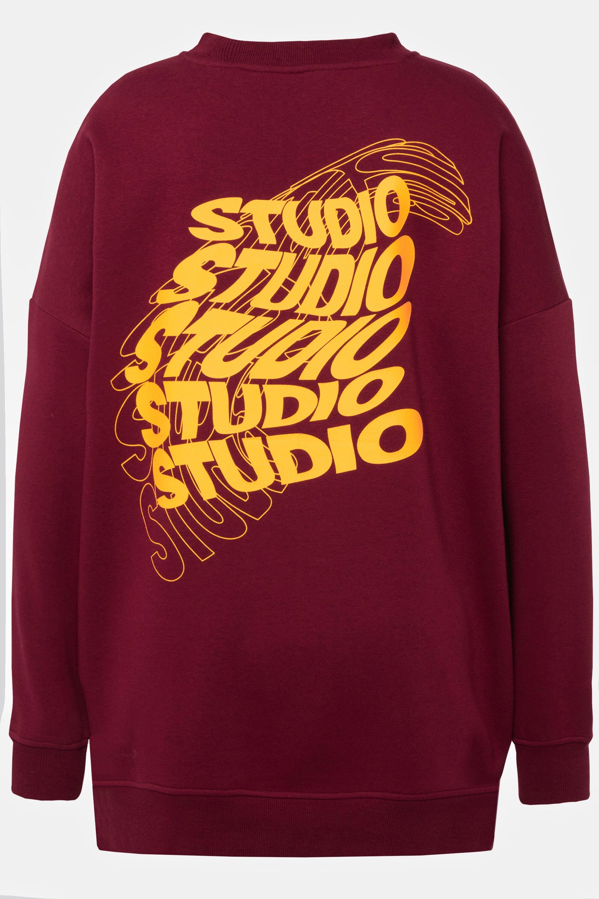 Rundhals Langarm Studio Print Sweatshirt Sweatshirt Untold Rücken oversized
