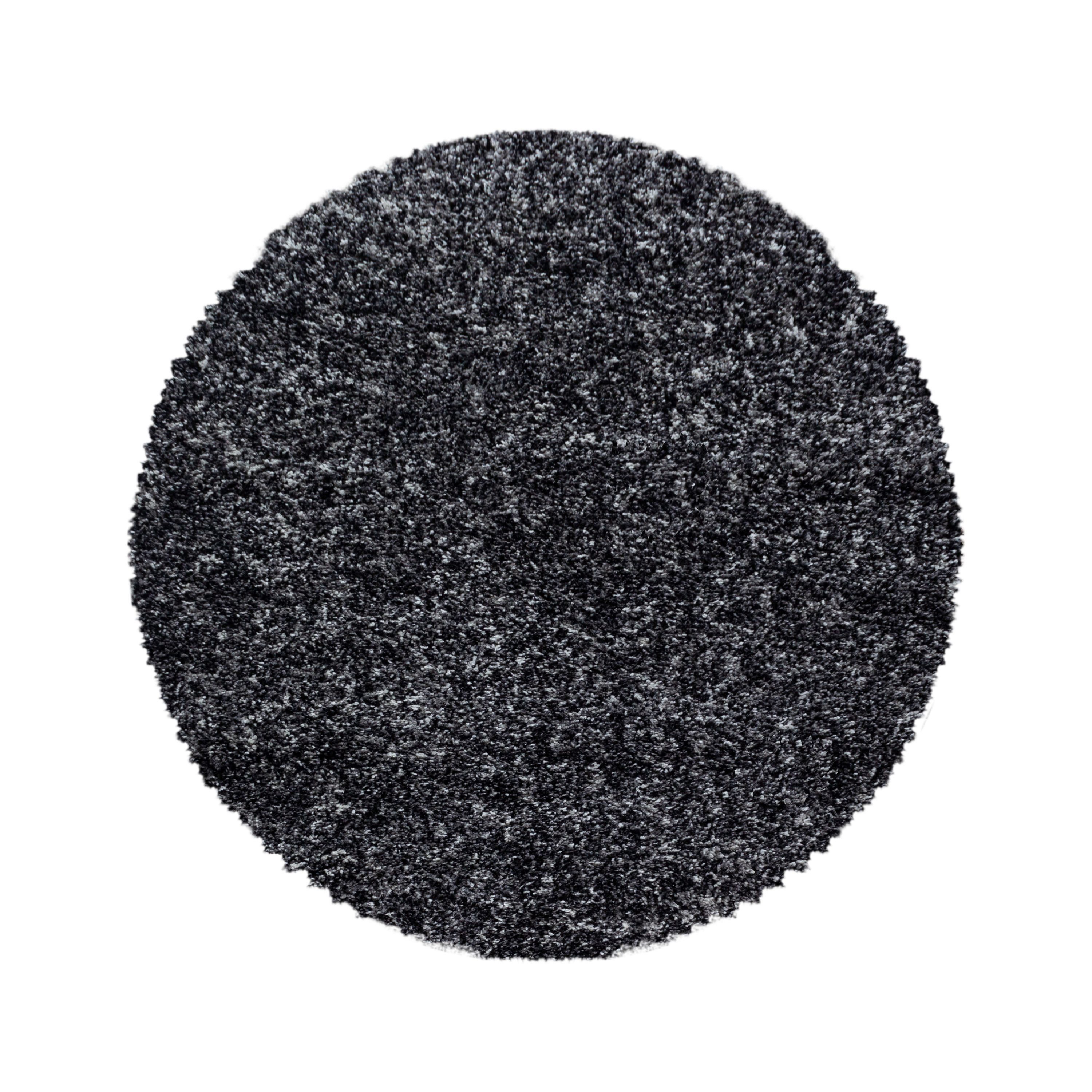 Teppium Teppich Meliert Design, Rund, Höhe: 30 mm, Teppich Meliert Design Teppich Wohnzimmer versch. farben und größen