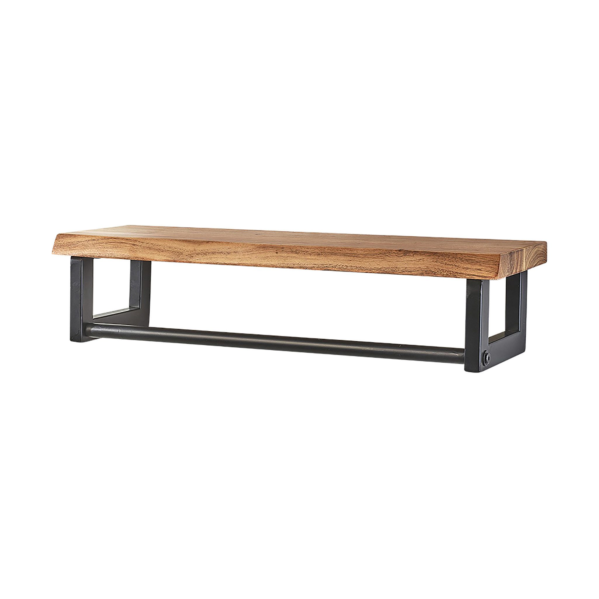Kobolo Garderobenständer Garderobe Wandregal Wandgarderobe Metall und Holz