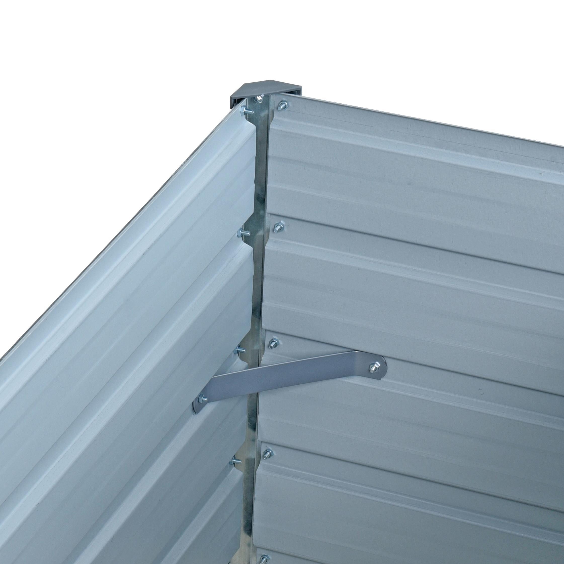 ESTEXO Hochbeet Metall Blumenbeet 100x40x45 cm Grau Pflanzbeet Gemüsebeet Pflanzkast