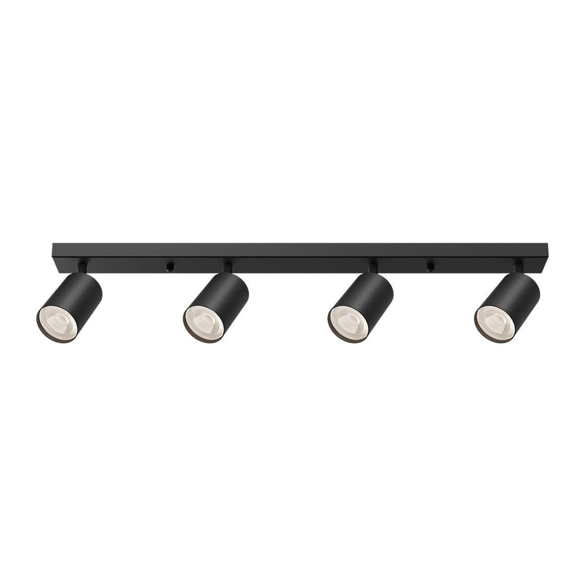 Braytron LED Deckenleuchte Spotleuchte Rund oder Eckig 1-4 Flammig GU10 Fassung Weiß Schwarz Gold, ohne Leuchtmittel, Deckenlampe GU10, Schwenkbare Spots, 1-4 Flammig