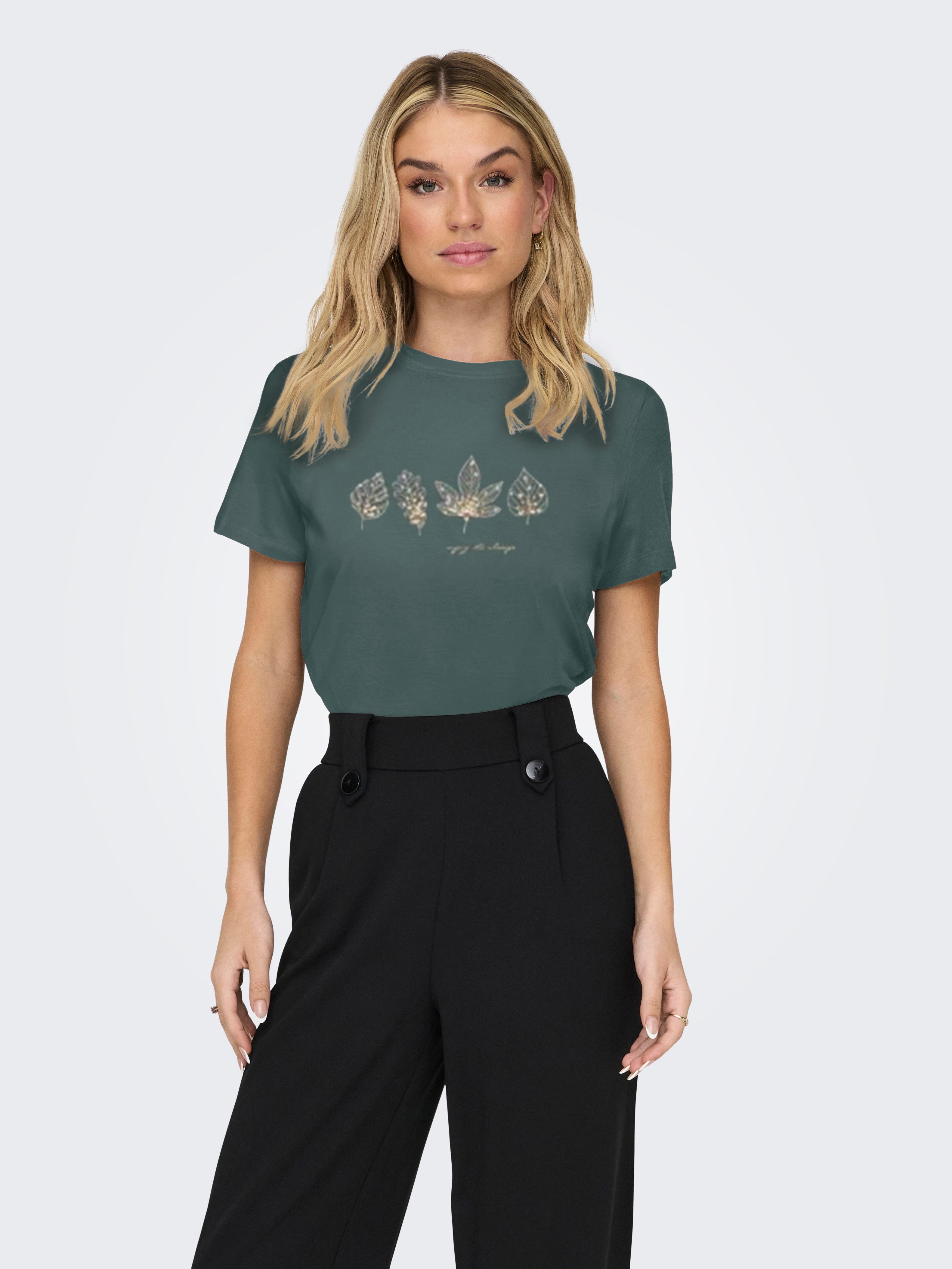 ONLY Kurzarmshirt ONLKITA LIFE REG S/S MIX TOP CS JRS EX. Baumwolle, regular fit