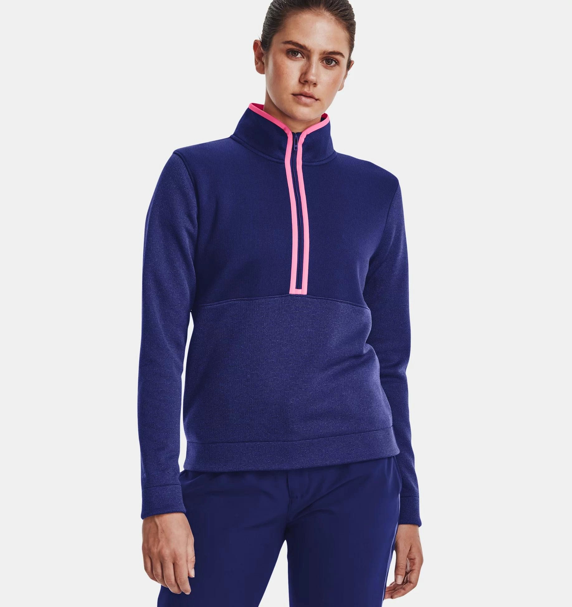 Under Armour® Trainingspullover Under Armour Golf Pullover Storm Sweater 1/2 Zip Damen Blau