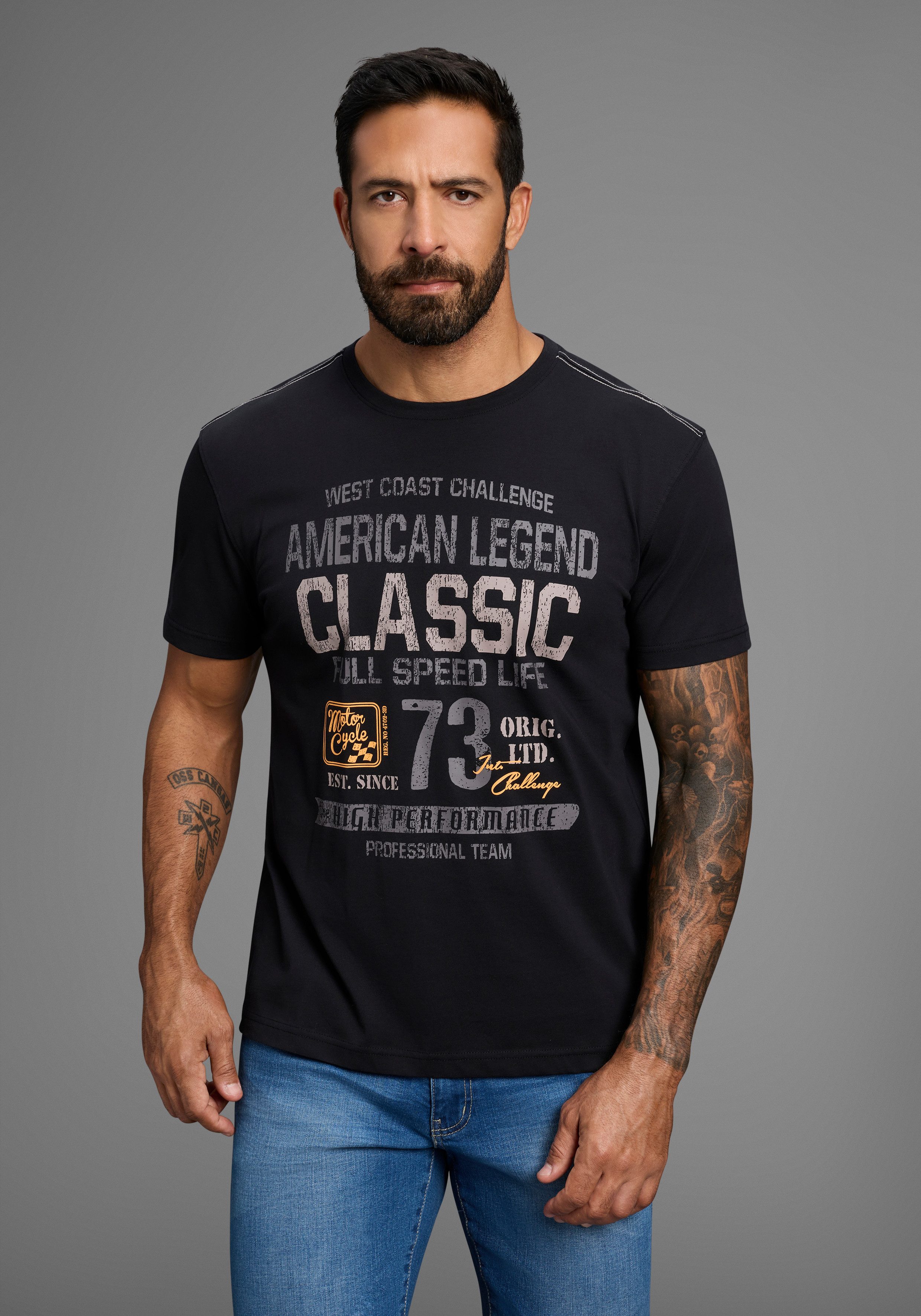Arizona T-Shirt Kurzarm, unifarben, Rundhals, aus günstig online kaufen