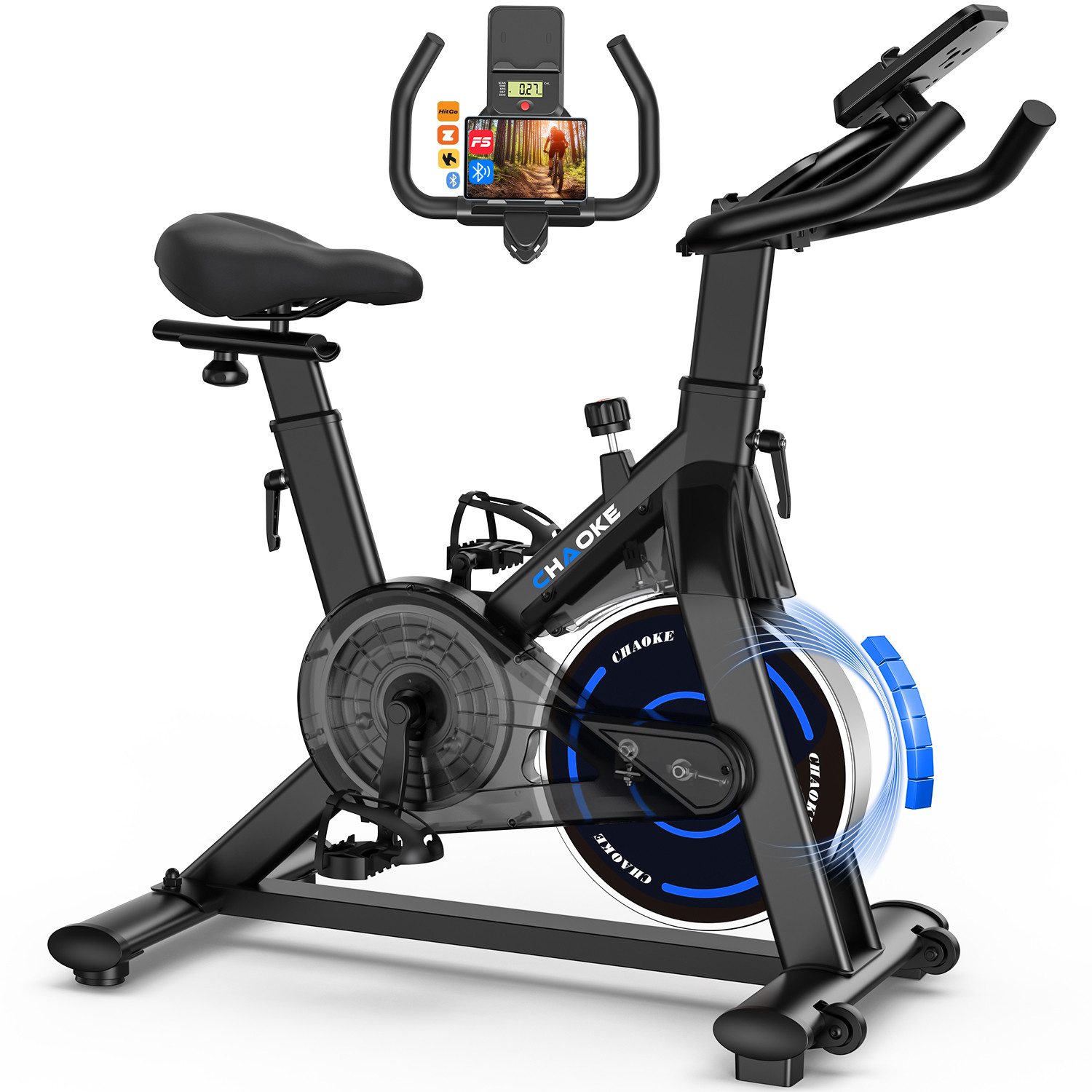 Heimtrainer Neues Upgrade Heimtrainer Fahrrad mit APP und verstellbarem Widerstand