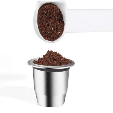 Lubgitsr Wiederbefüllbare Espresso-Kapsel Wiederbefüllbare Kaffeekapsel aus Edelstahl zum NachfüllenRefill