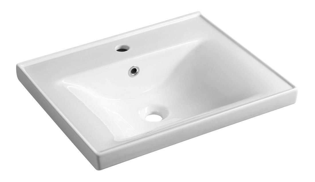 Aqualine Waschtisch SAVA 55 Keramik-Waschtisch 55x46cm, weiß, Aqualine-2055