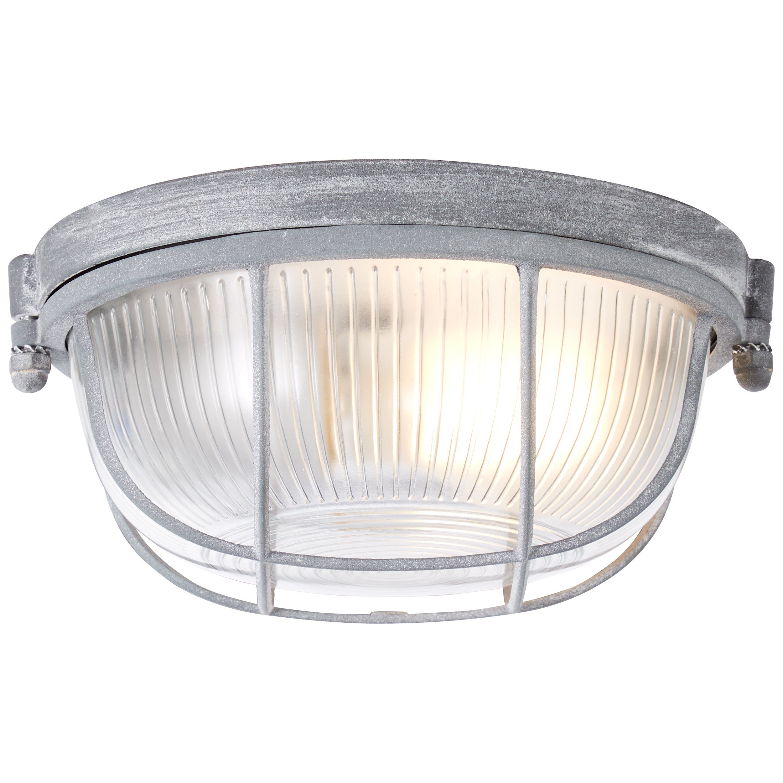 Lightbox Deckenleuchte, ohne Leuchtmittel, Wand- Metall/Glas Deckenlampe, und 19 E27, W, 40 max. Ø cm