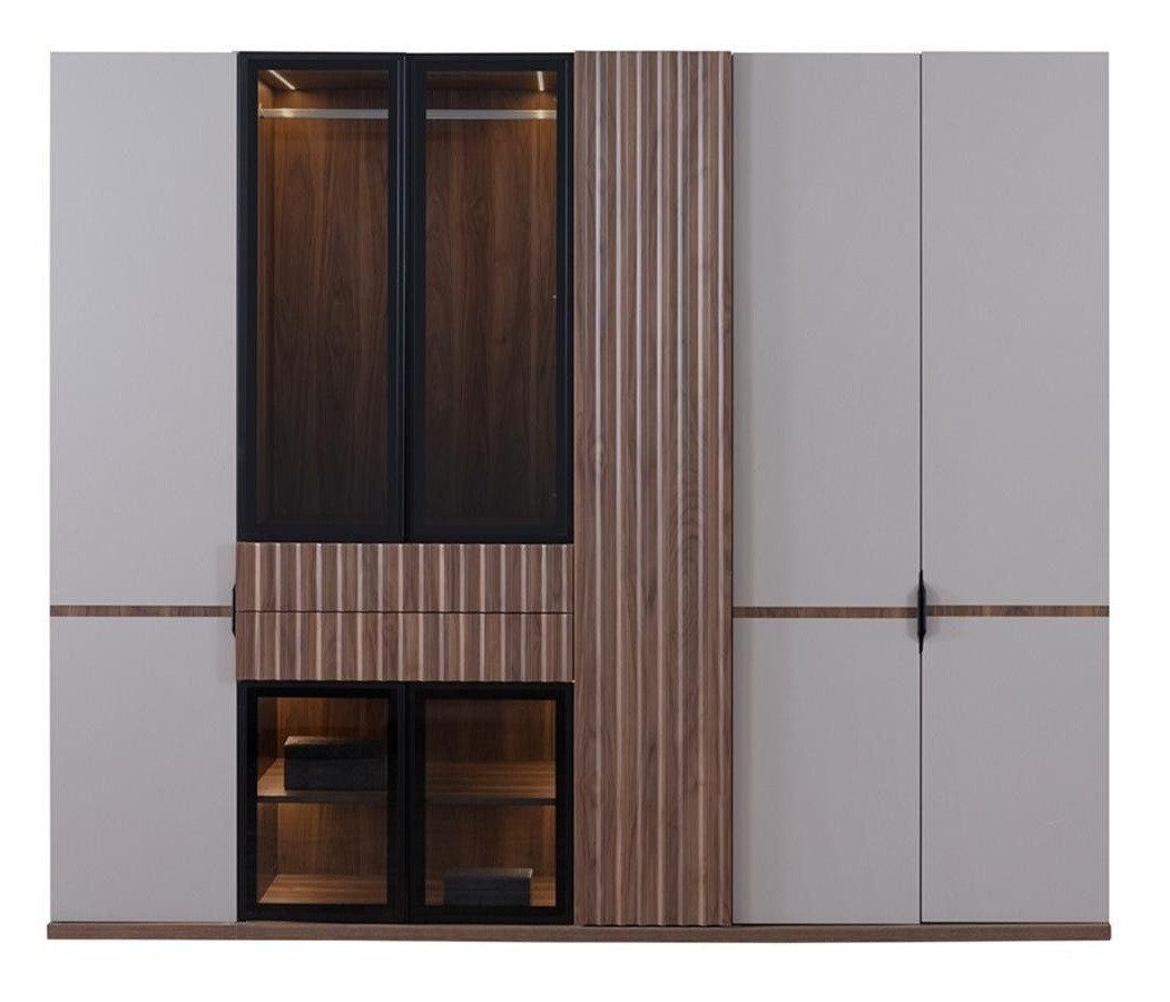 JVmoebel Drehtürenschrank Moderner Kleiderschrank aus Holz in Luxus-Optik (1-St., 1x Kleiderschrank) Made in Europa