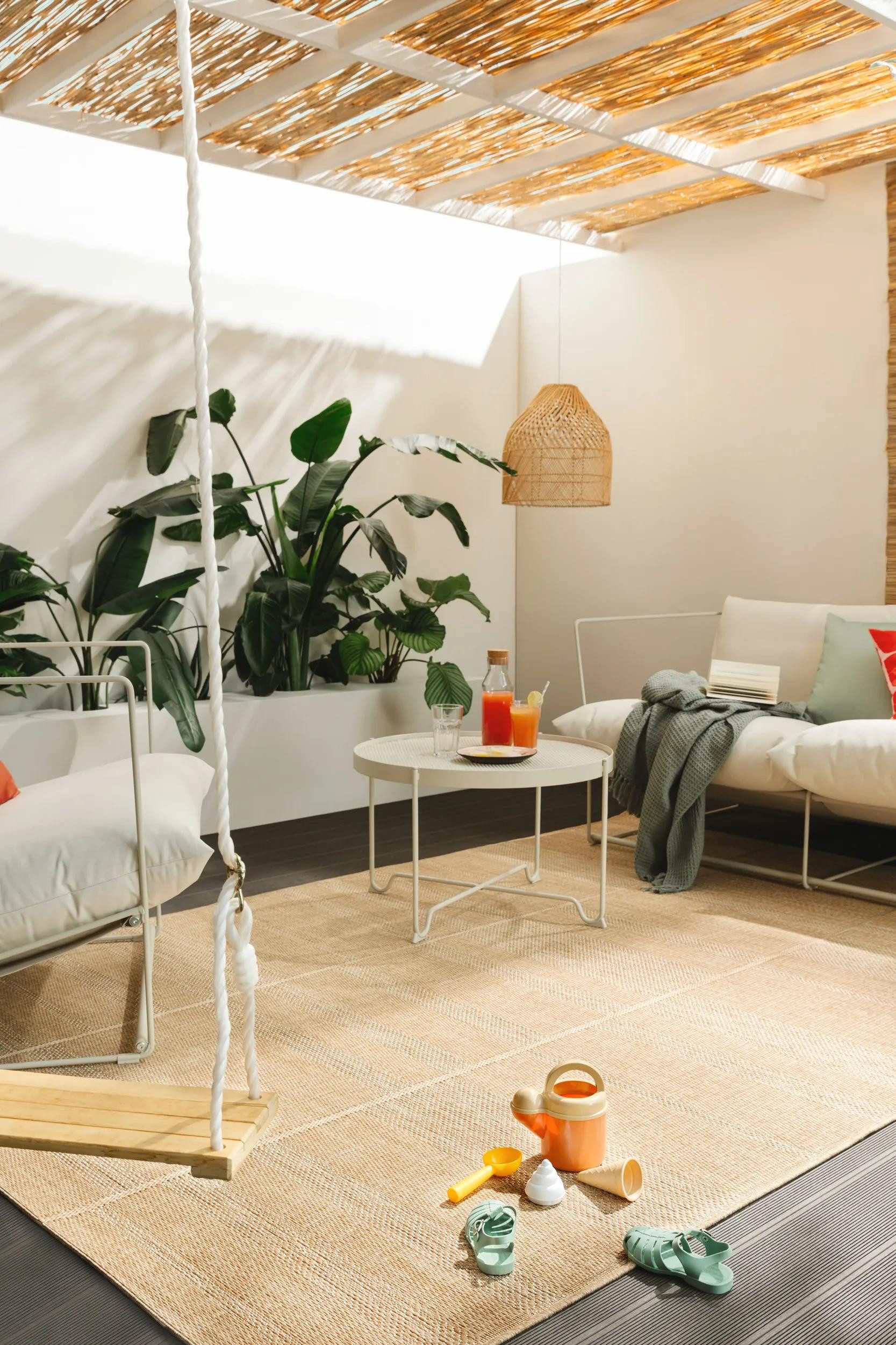 benuta Outdoorteppich Como, rechteckig, Höhe: 5 mm, Kunstfaser, Berber, Ethno-Style, Wohnzimmer