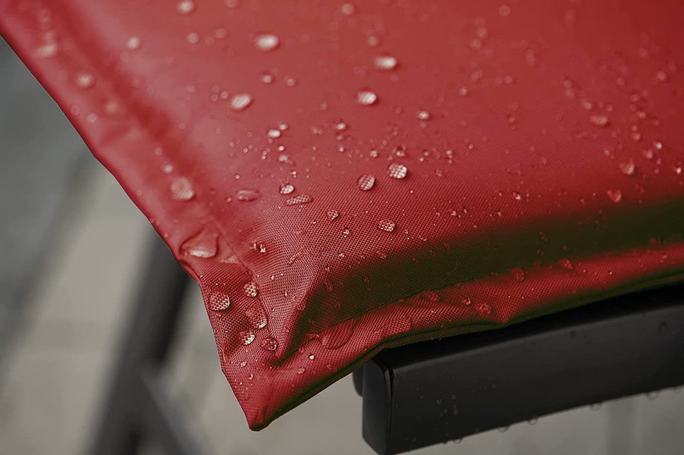 sunnypillow Liegenauflage Polsterauflagen Gartenstuhlauflage 120 x 50 extra Dicke 9cm, 1 Stück Rot