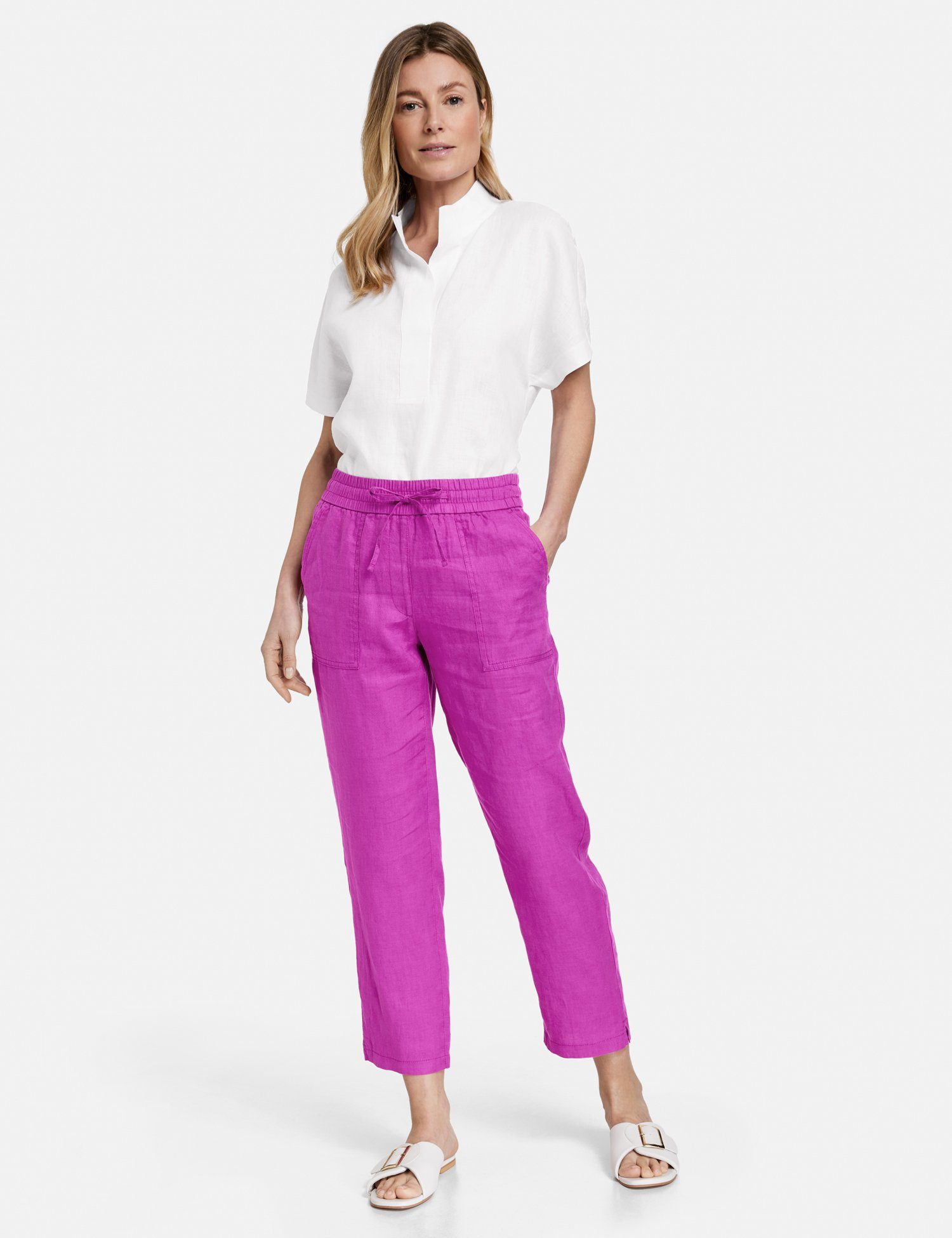 GERRY WEBER 7/8-Hose 7/8 Fit Leinenhose Easy Orchid