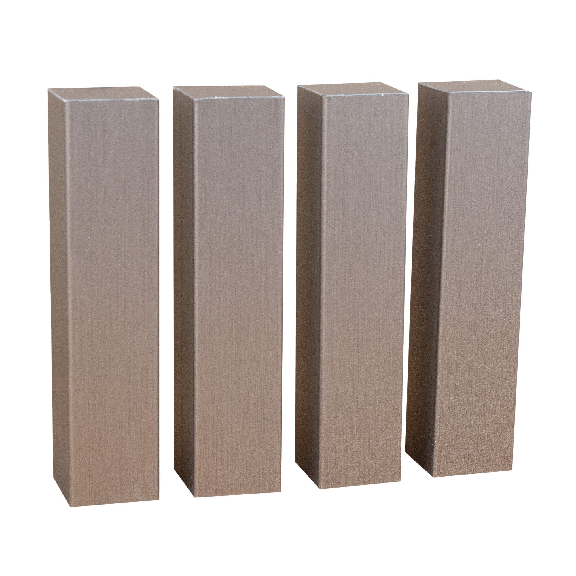 PROVISTON Sockelleisten-Zwischenstücke 22 x 98 mm Universalholzecken 4er Set MDF folie Grau by PROVISTON