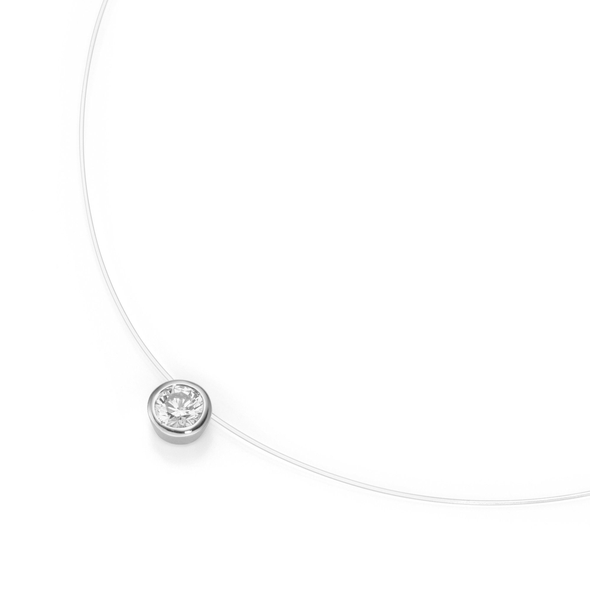 Smart Jewel Collier schwebender Stein, Zirkonia, Silber 925 günstig online kaufen