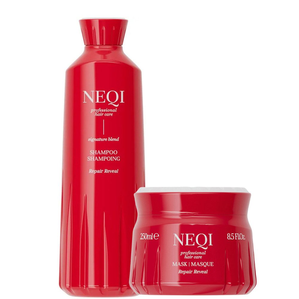 NEQI Haarpflege-Set Repair Reveal Duo, 2-tlg., kombiniert reparierende Reinigung mit intensiver Pflege