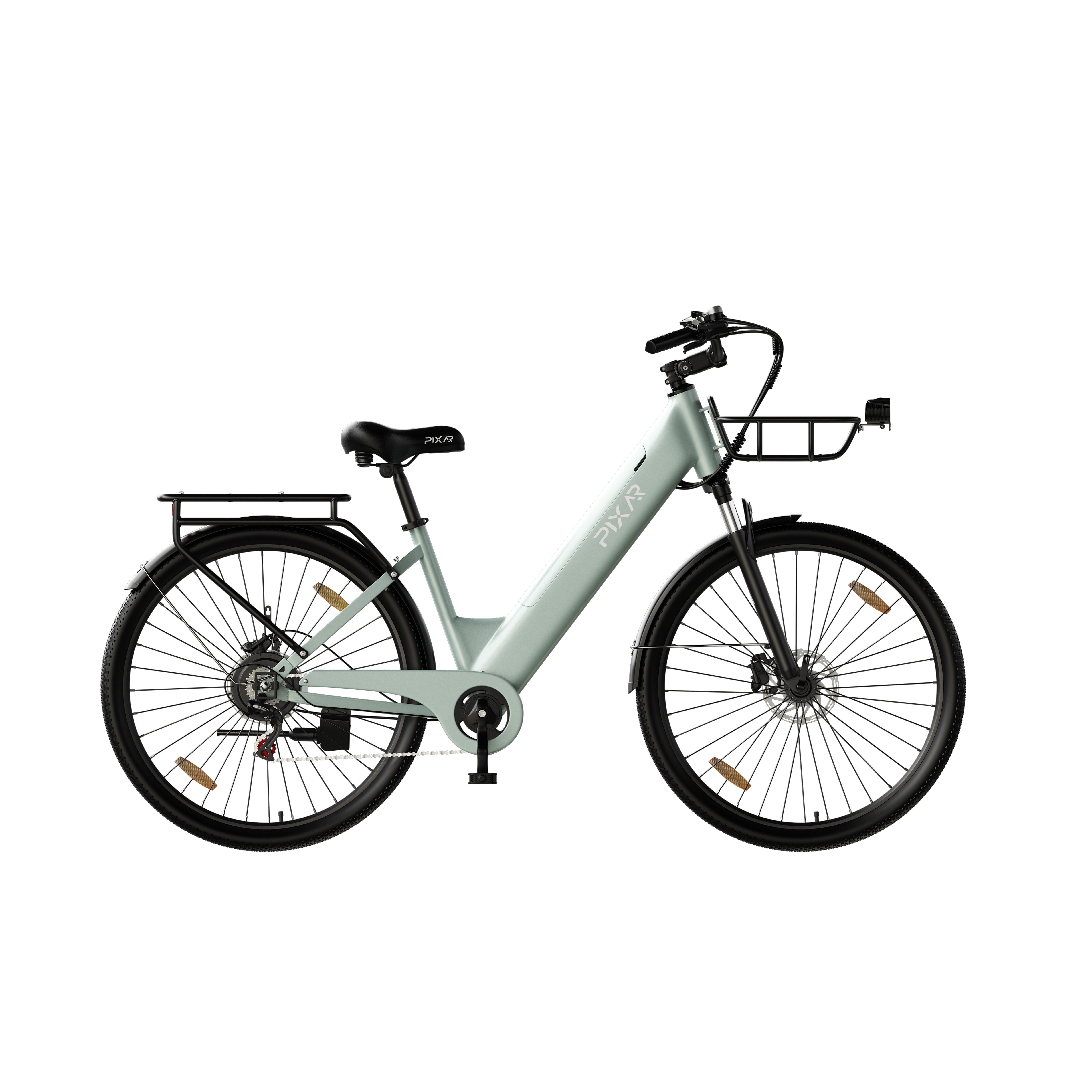 PIXAR E-Bike Cityrad Pedelec 28 Zoll 36V 18Ah bis 100 km Shimano 7 Gang, 7 Gang, Heckmotor, 648 Wh, Bürstenloser Motor, Bürstenloser Motor