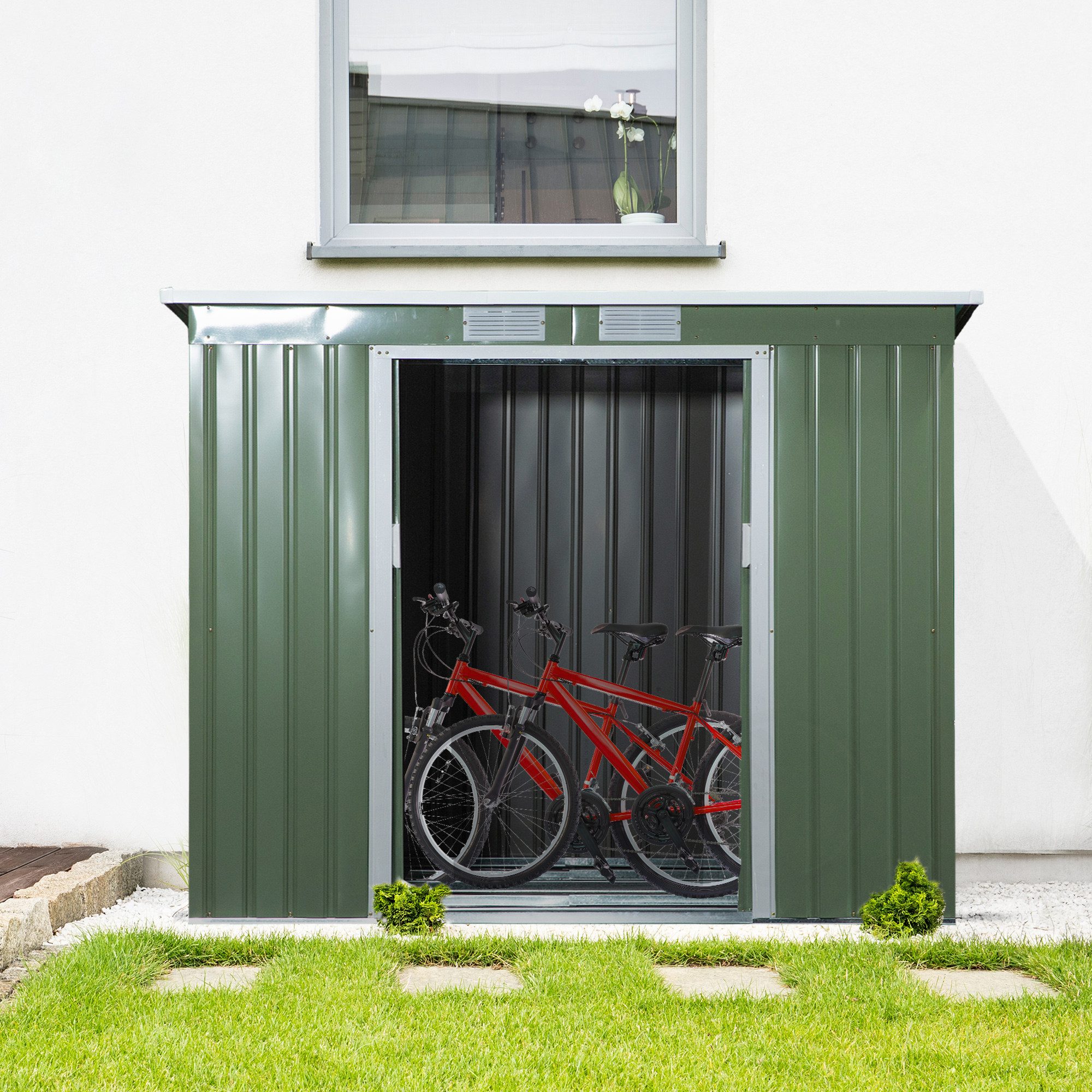 Outsunny Gerätehaus 2,42 m², mit Lüftungsfenster, günstig online kaufen