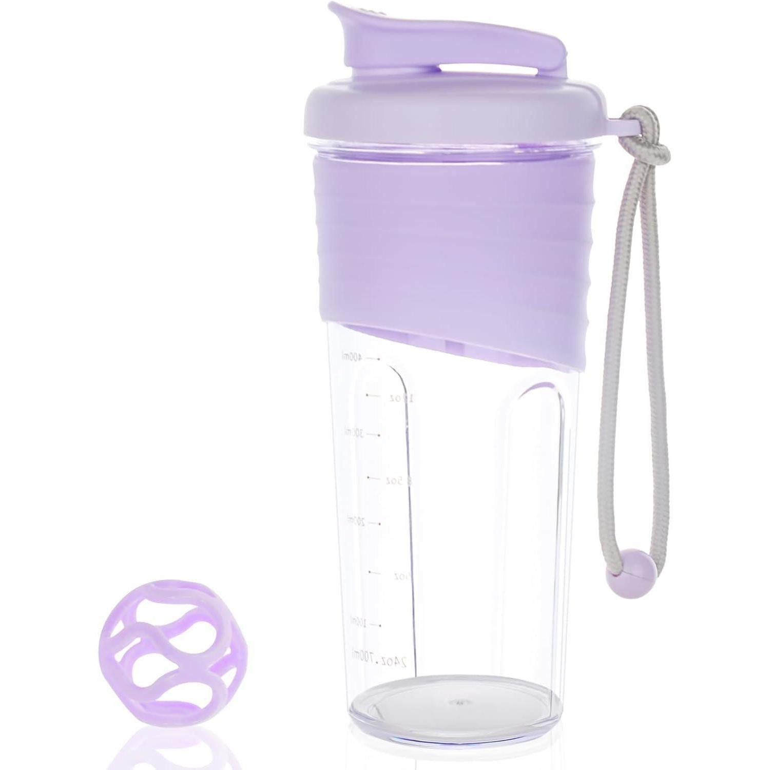 LuxusKollektion Protein Shaker Shaker Proteinshaker auslaufsicher 700ml Violett