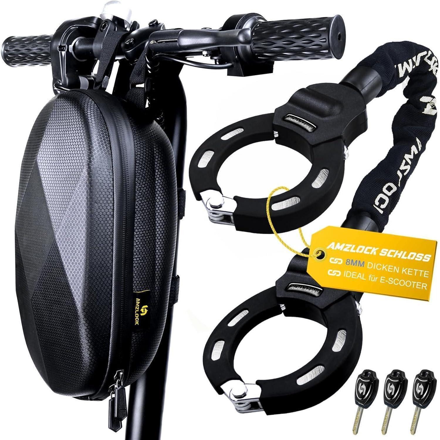LuxusKollektion Kettenschloss E Scooter Schloss mit Tasche Starkes Kettenschloss 8mm