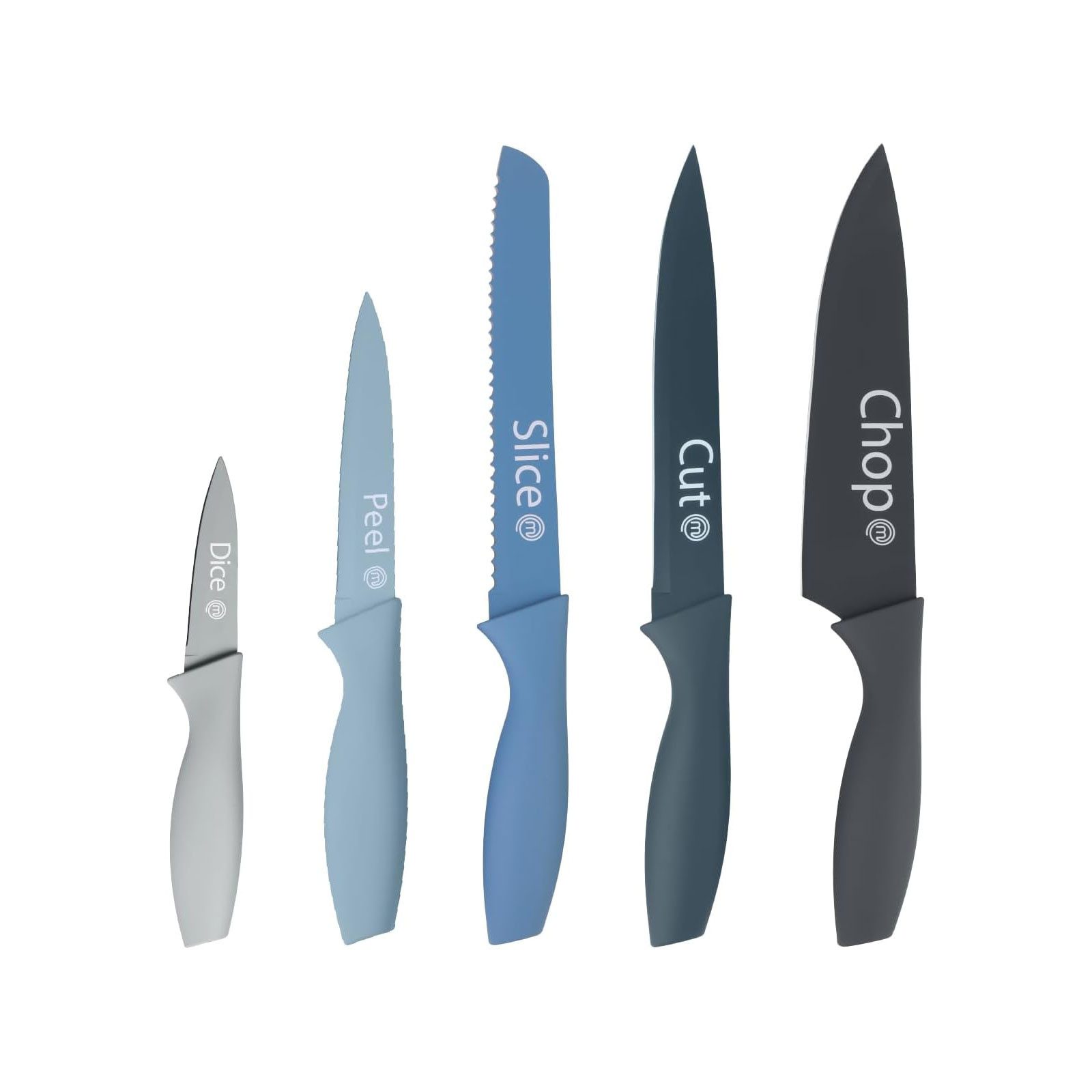 Masterchef Messer-Set Küchenmesser-Set 5-teilig, 5 teiliges Set Antihaftbeschichtung