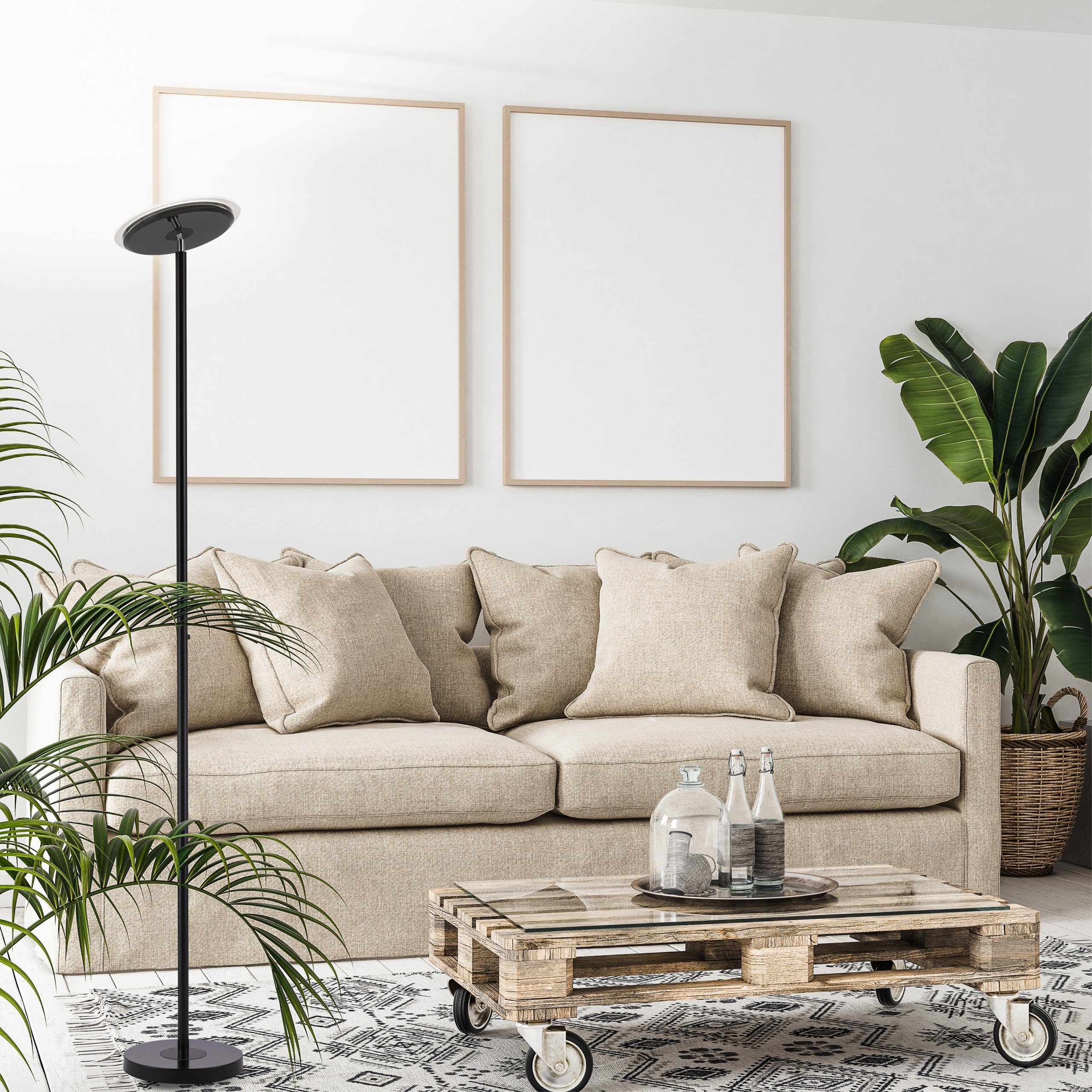 SellTec LED Deckenfluter LED Deckenfluter Fluter rund, dimmbar über Touchdi günstig online kaufen