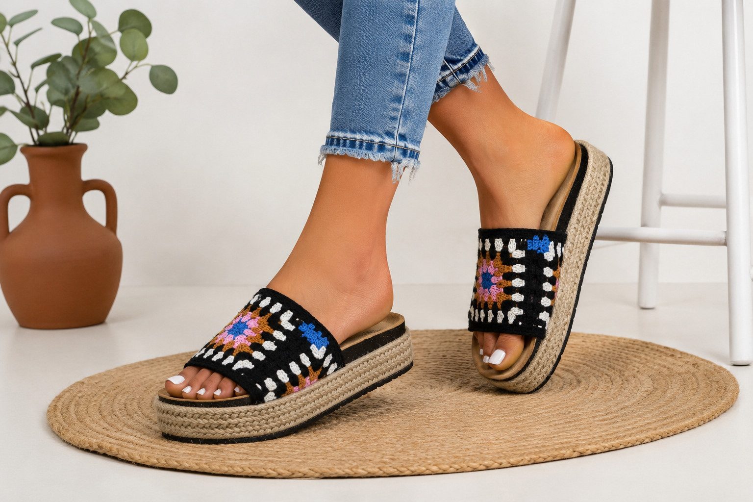 Sonderpostendiscount Damenpantolette 2087 Black Pantolette