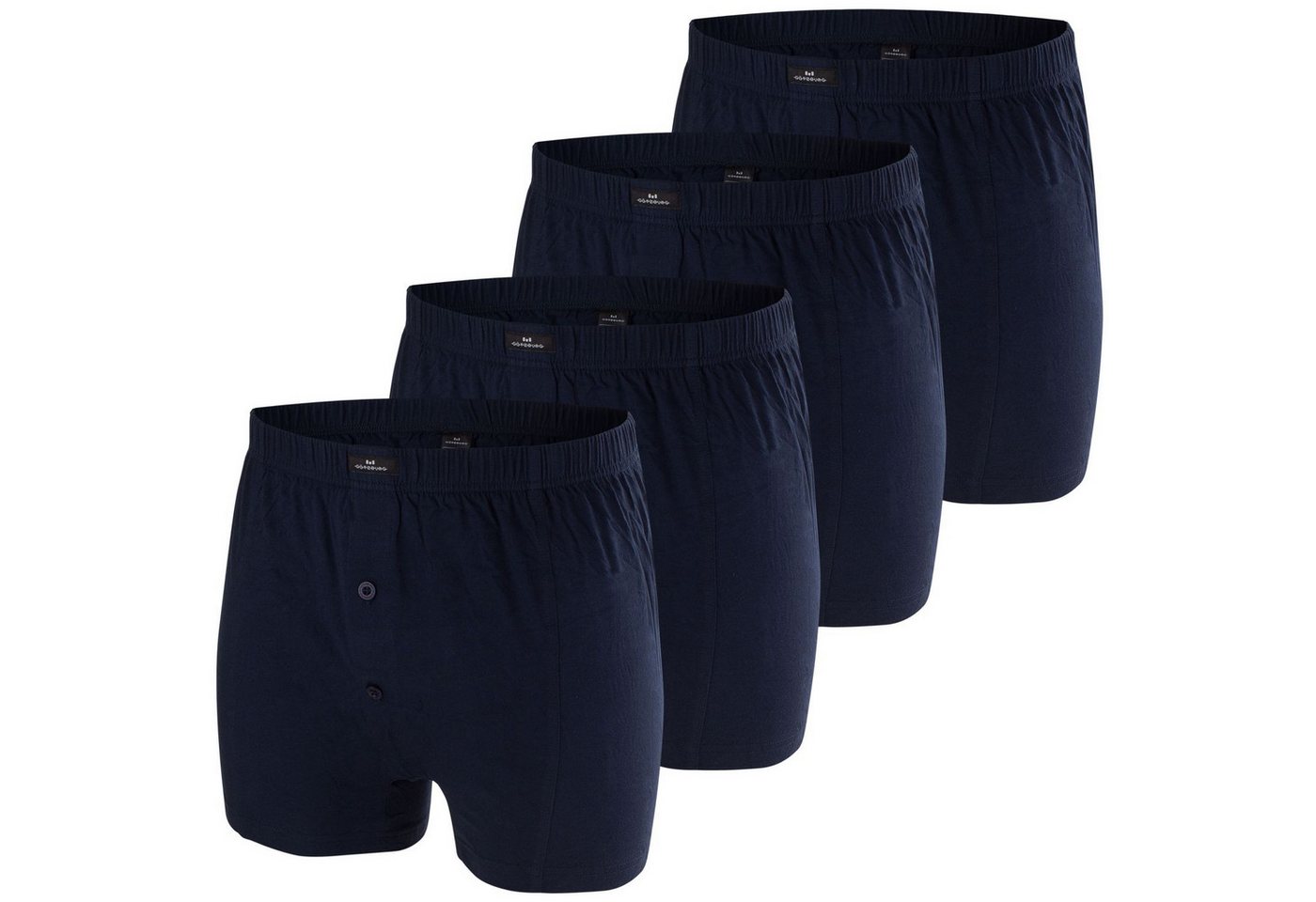 GÖTZBURG Boxershorts mit Eingriff, 2-Knopfleiste, pflegeleicht, hautfreundlich, im 4er Pack