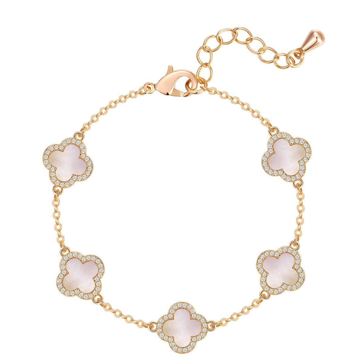 Armband Kleeblatt gelbvergoldet