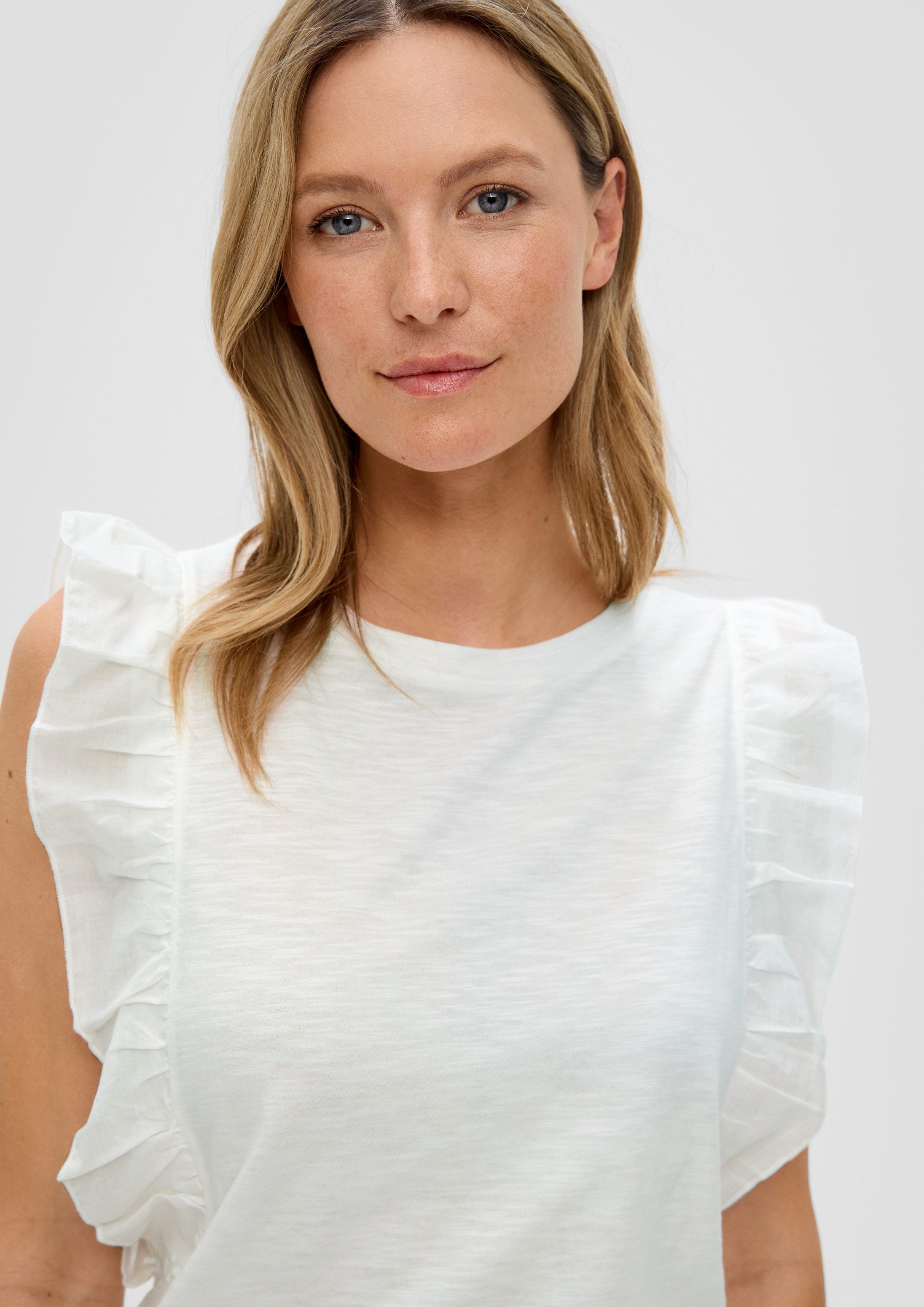 s.Oliver Muscleshirt T-Shirt Top mit Raffung