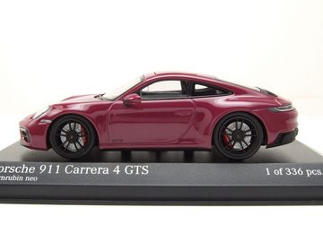 Minichamps Modellauto Porsche 911 992 Carrera 4 GTS 2021 rubystar Modellauto 1:43 Minichamps, Maßstab 1:43