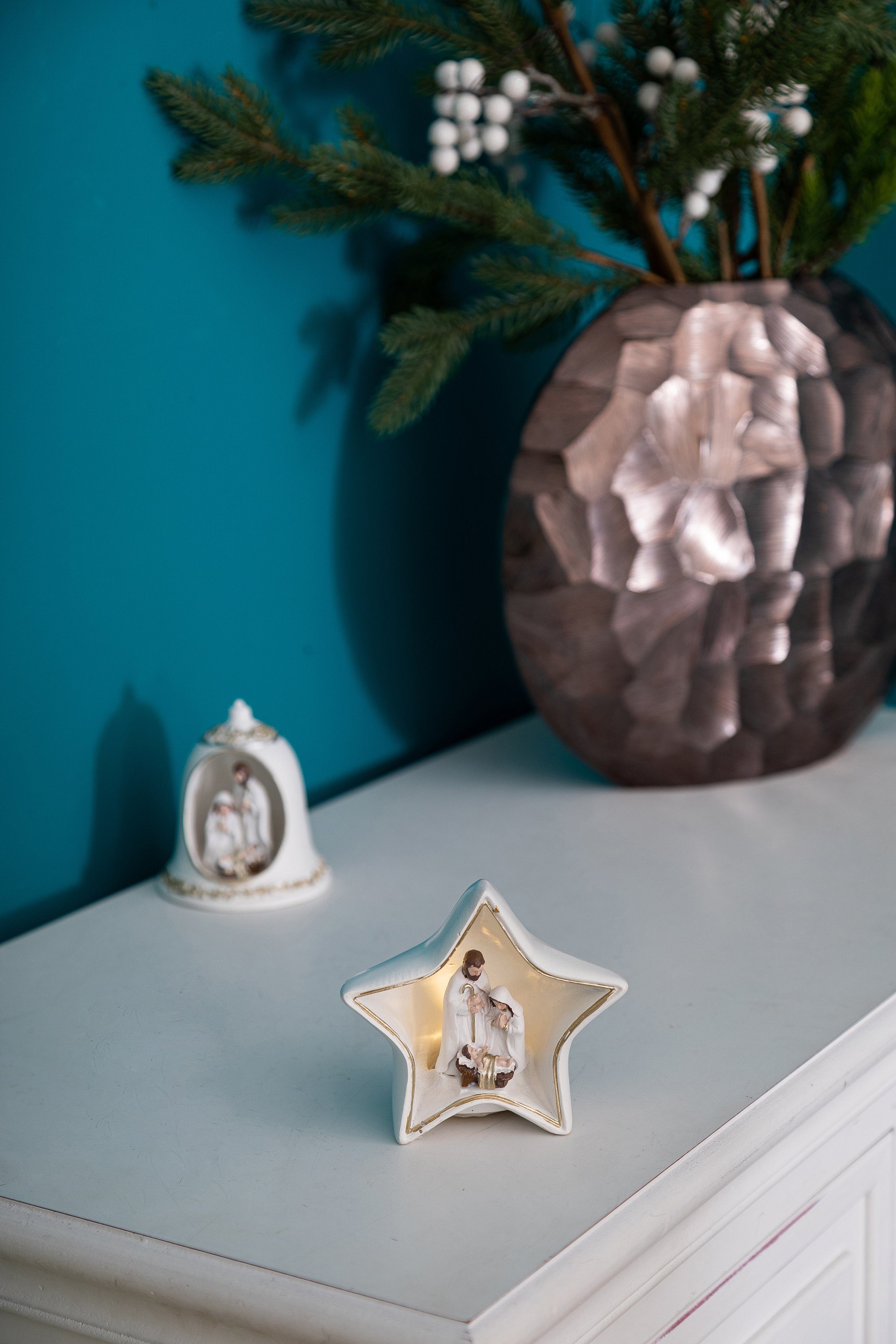 Myflair Möbel & Accessoires Krippe Weihnachtsdeko (1-tlg), mit LED Beleuchtung – Bild 4 von 5